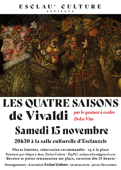 Figeac : Esclau'Culture : Dolce Vita - Les quatre saisons de Vivaldi