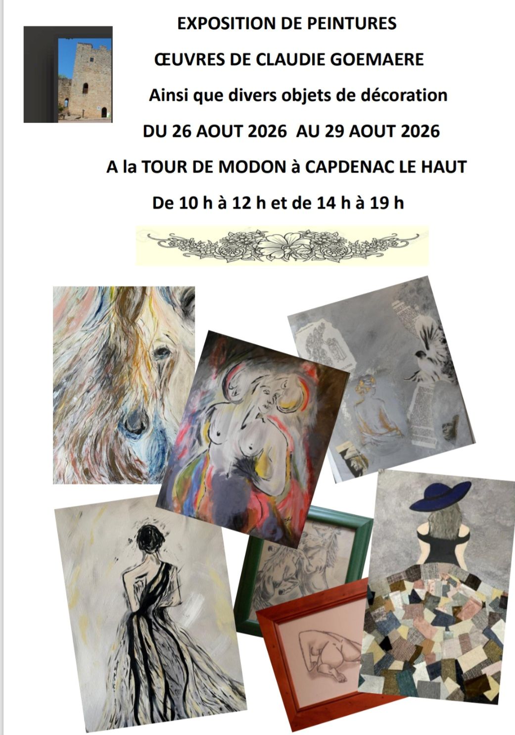 Figeac : Exposition de peintures de Claudie Goemaere à Capdenac le haut