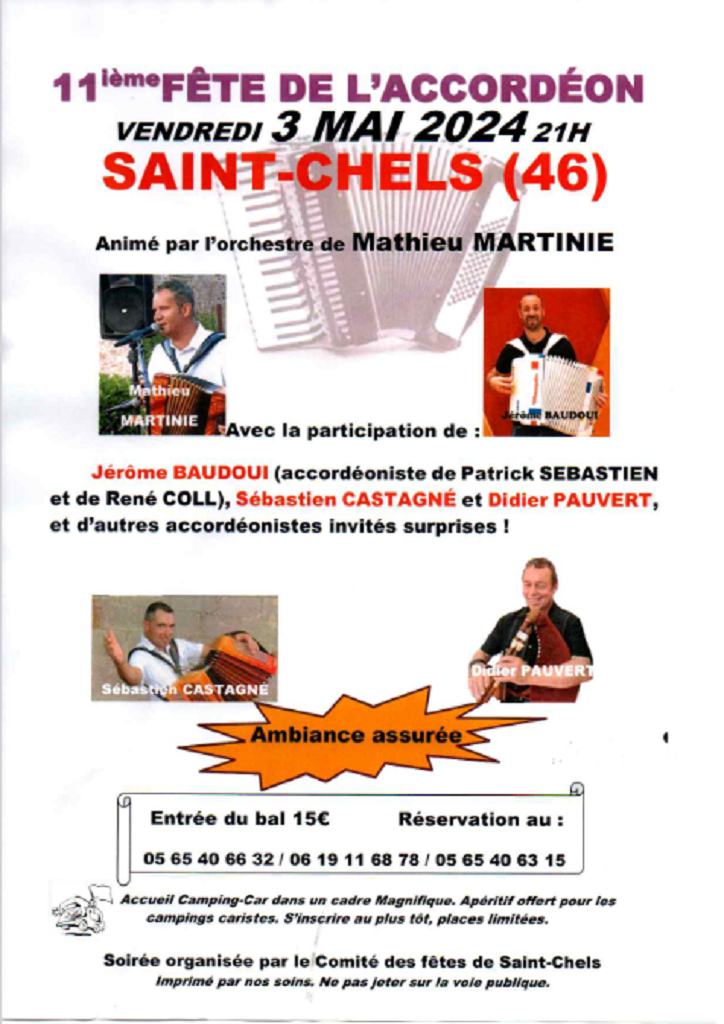 Figeac : 11ème Fête de l'Accordéon à Saint-Chels