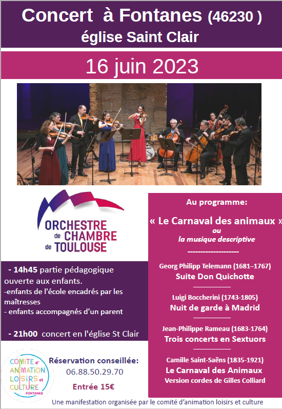 Figeac : Concert de l'Orchestre de Chambre de Toulouse