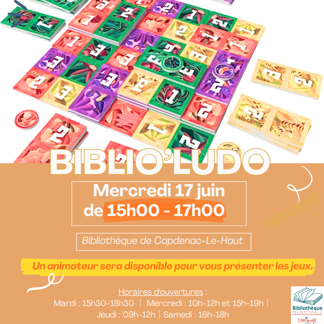 Figeac : Biblio'Ludo à la bibliothèque de Capdenac-le-Haut