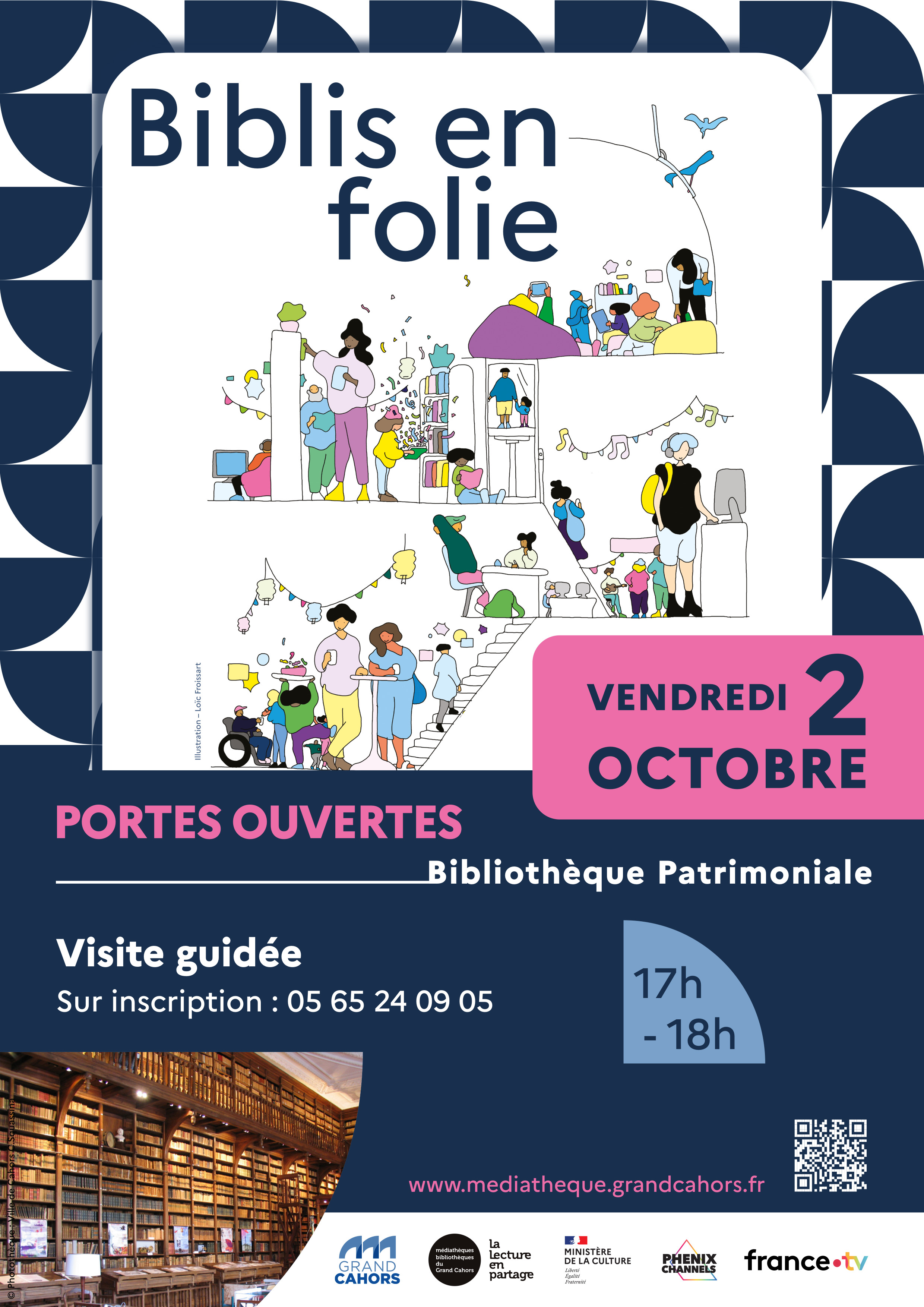 Figeac : Biblis en folie : Visite de la Bibliothèque patrimoniale et de recherche de Cahors