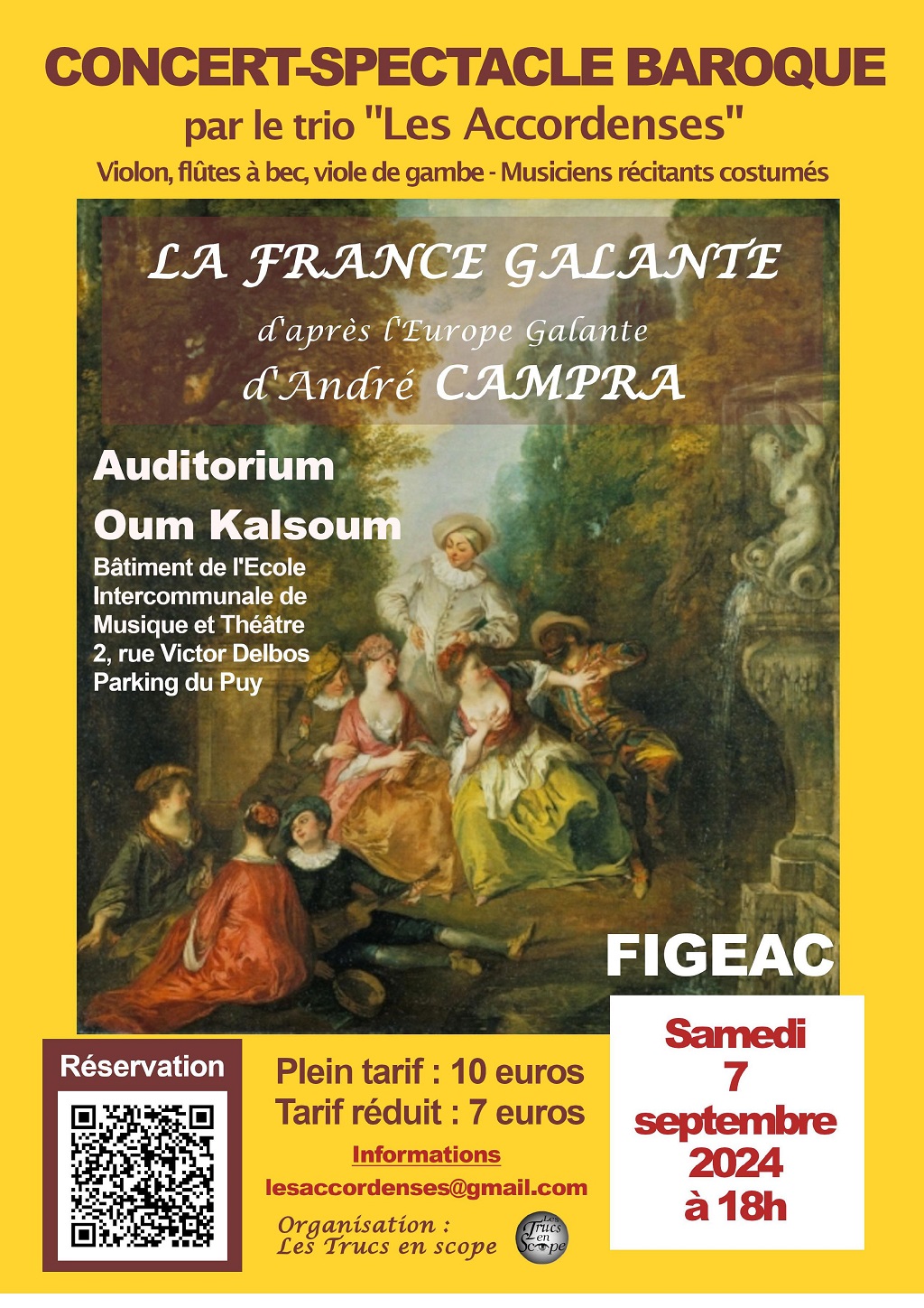 Figeac : Concert Baroque à l’Auditorium Oum Kalsoum à Figeac