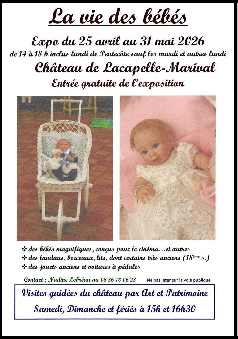 Figeac : Exposition de Printemps au Château de Lacapelle-Marival : la vie des bébés