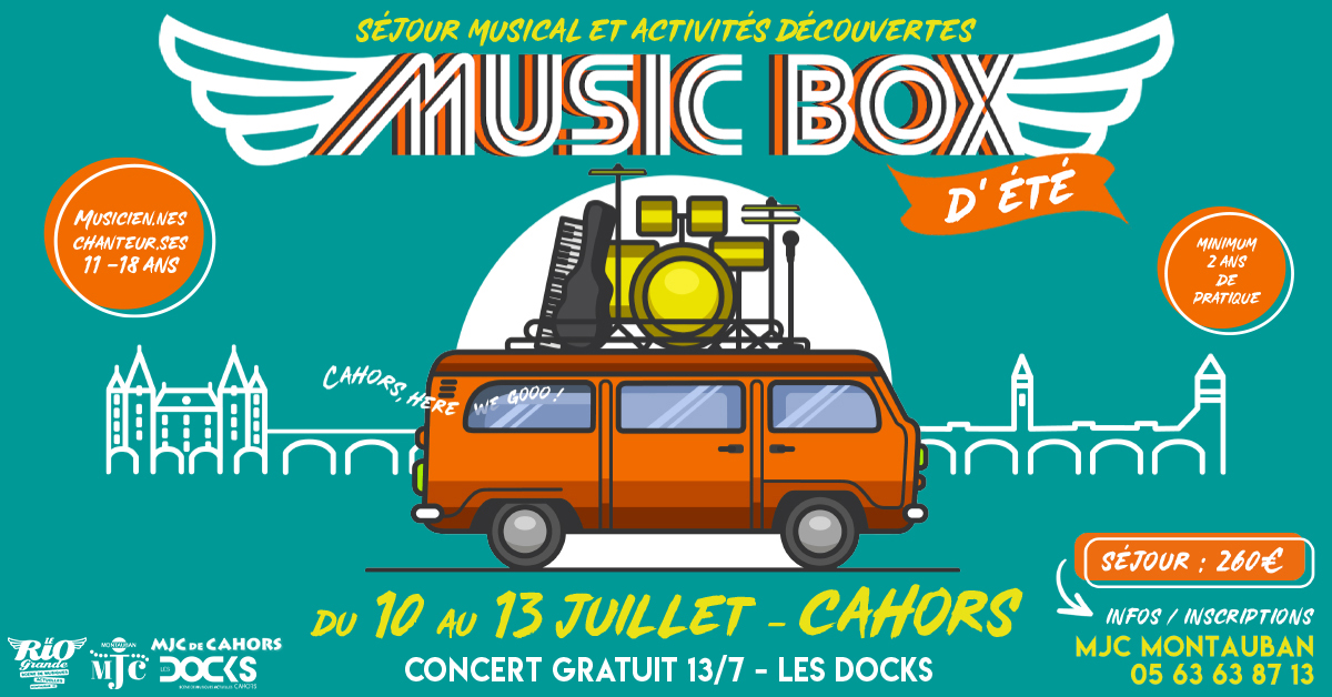 Figeac : Music Box: stage de pratique musicale aux Docks
