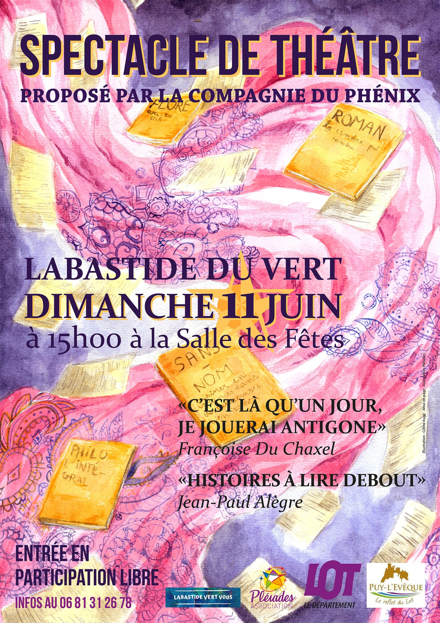 Figeac : Spectacle de Théâtre de la Compagnie du Phénix à Labastide-du-Vert