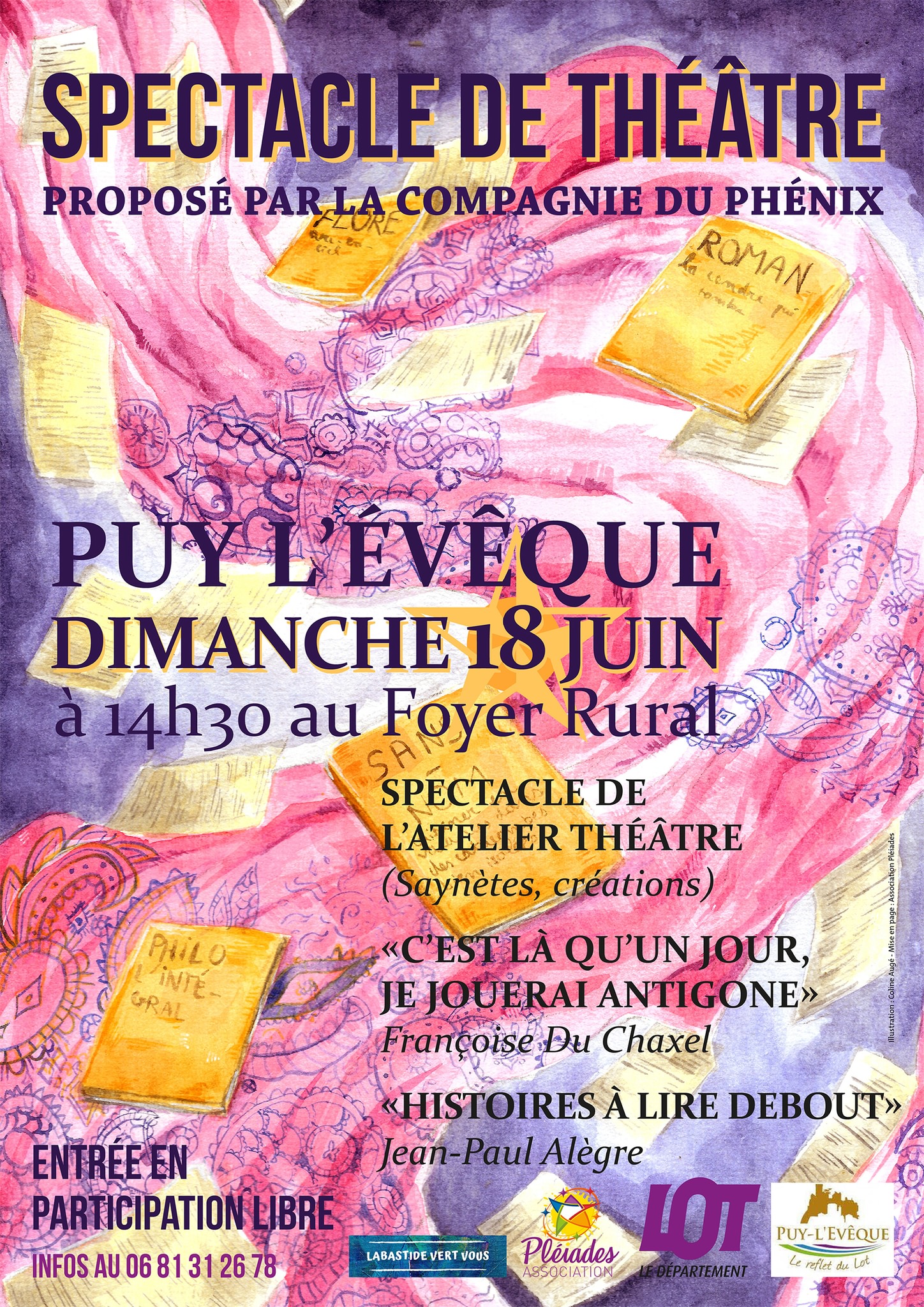 Figeac : Spectacle de Théâtre de la Compagnie du Phénix à Puy-l'Evêque