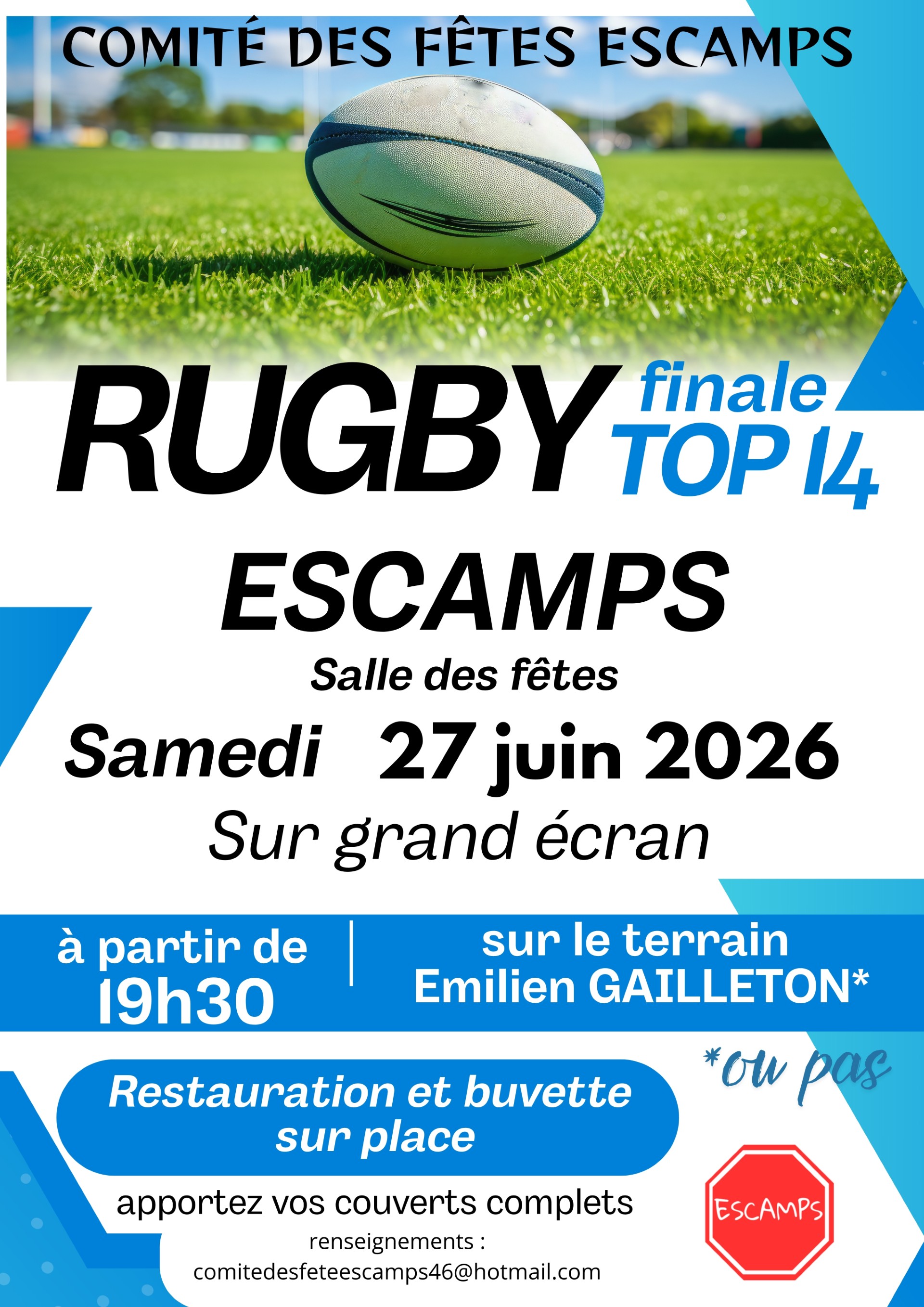Figeac : Retransmission en direct de la finale du top 14