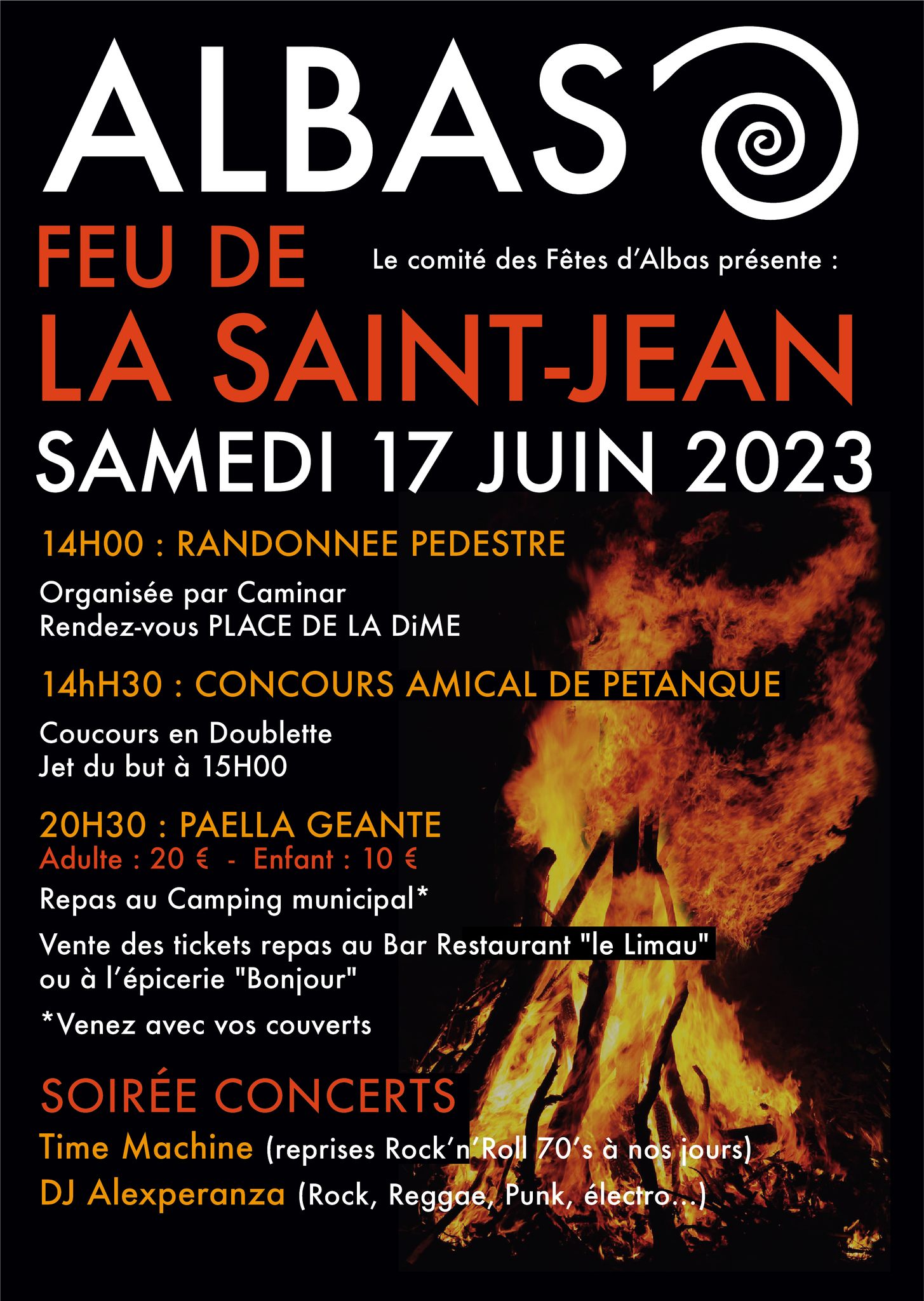 Figeac : Feu de la Saint Jean à Albas