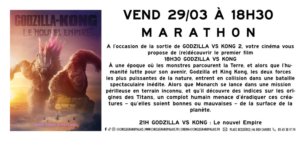 Figeac : Marathon Godzilla vs Kong au Grand Palais