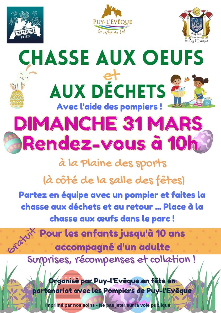 Figeac : Chasse aux œufs et aux déchets à Puy-l'Evêque