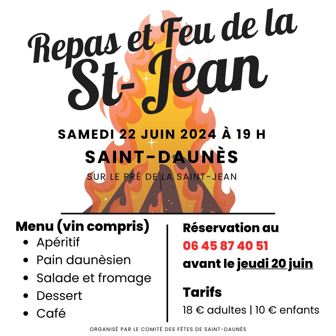 Feu de la Saint-Jean à Saint-Daunès