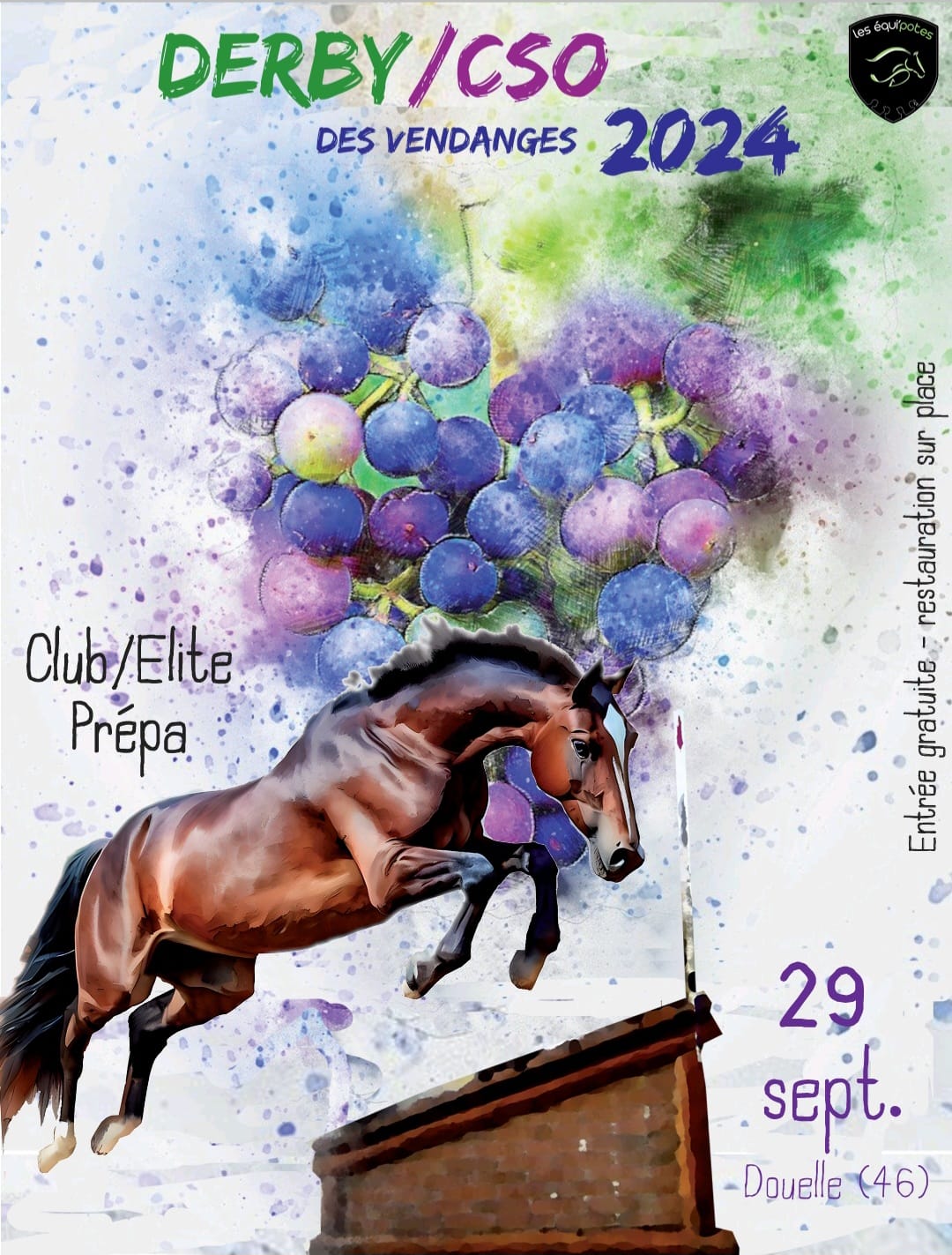 Figeac : Derby/CSO des vendanges à Douelle