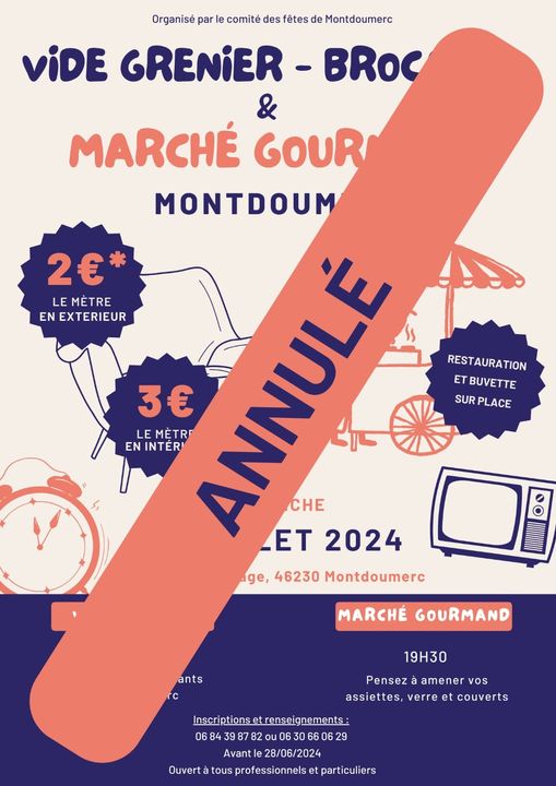 Figeac : **ANNULE** Vide-greniers et marché gourmand à Montdoumerc
