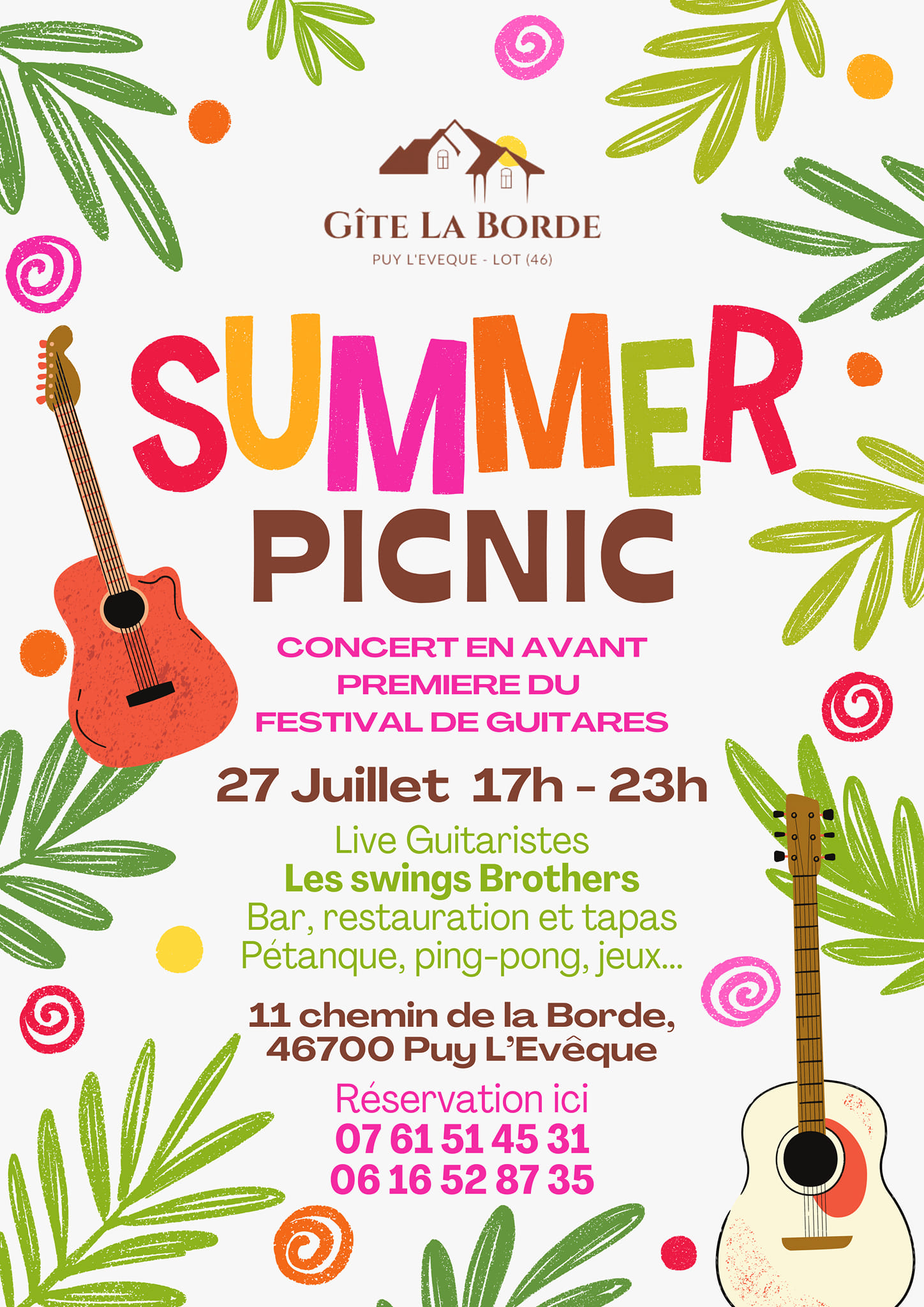 Figeac : Concert et summer picnic au domaine de la Borde