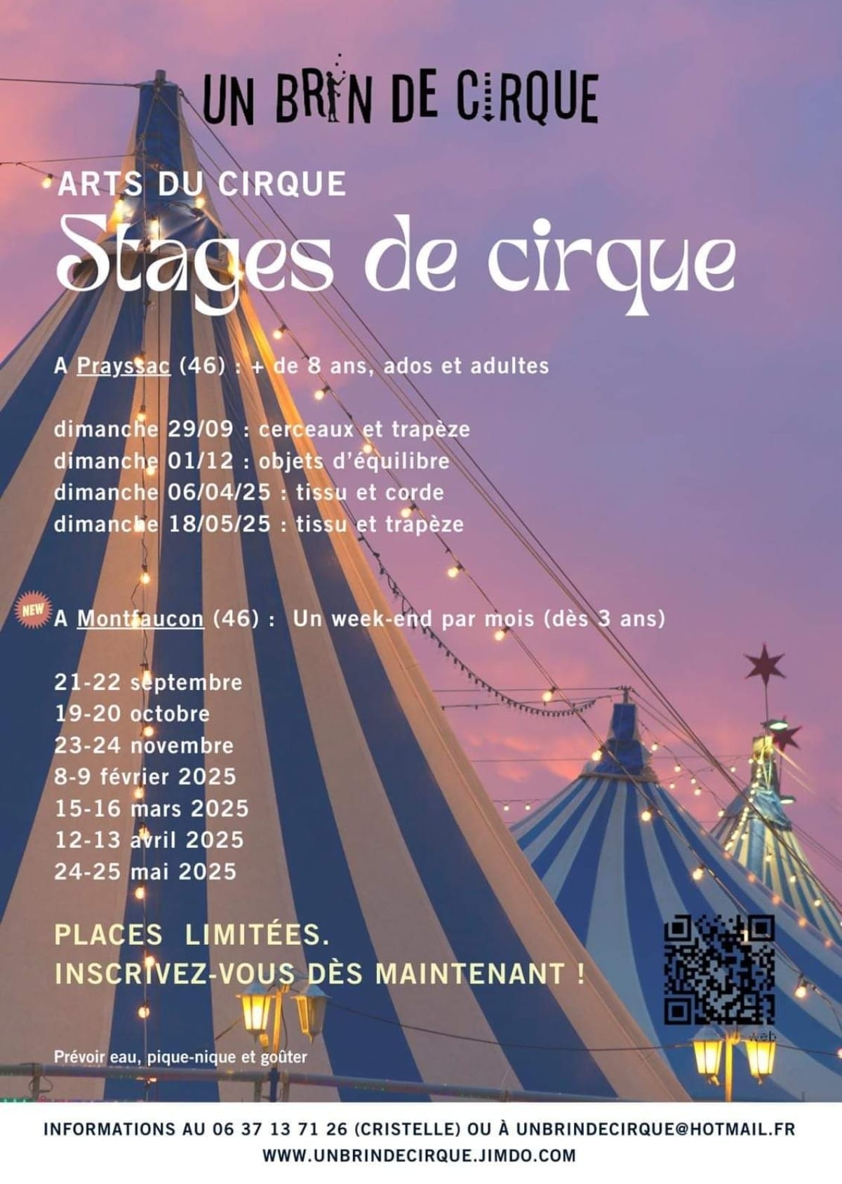 Stage de cirque aérien