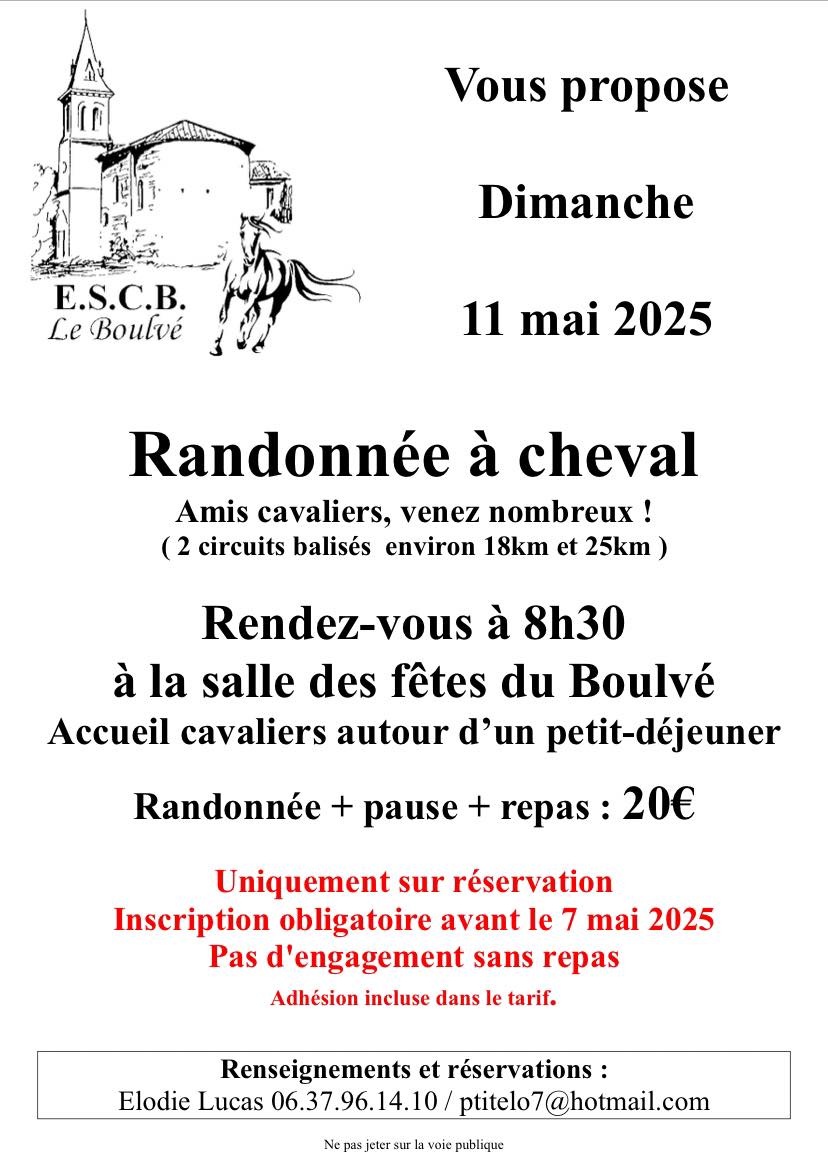 Figeac : Rallye équestre du Boulvé