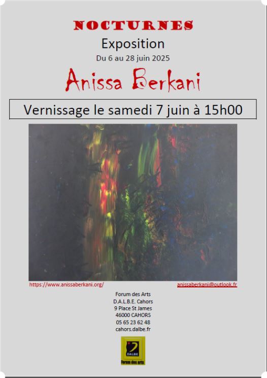 Figeac : Exposition au Forum des Arts: Anissa Berkani 