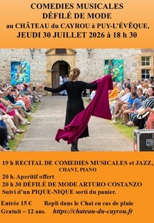 Figeac : Récital et défilé de mode au Château du Cayrou