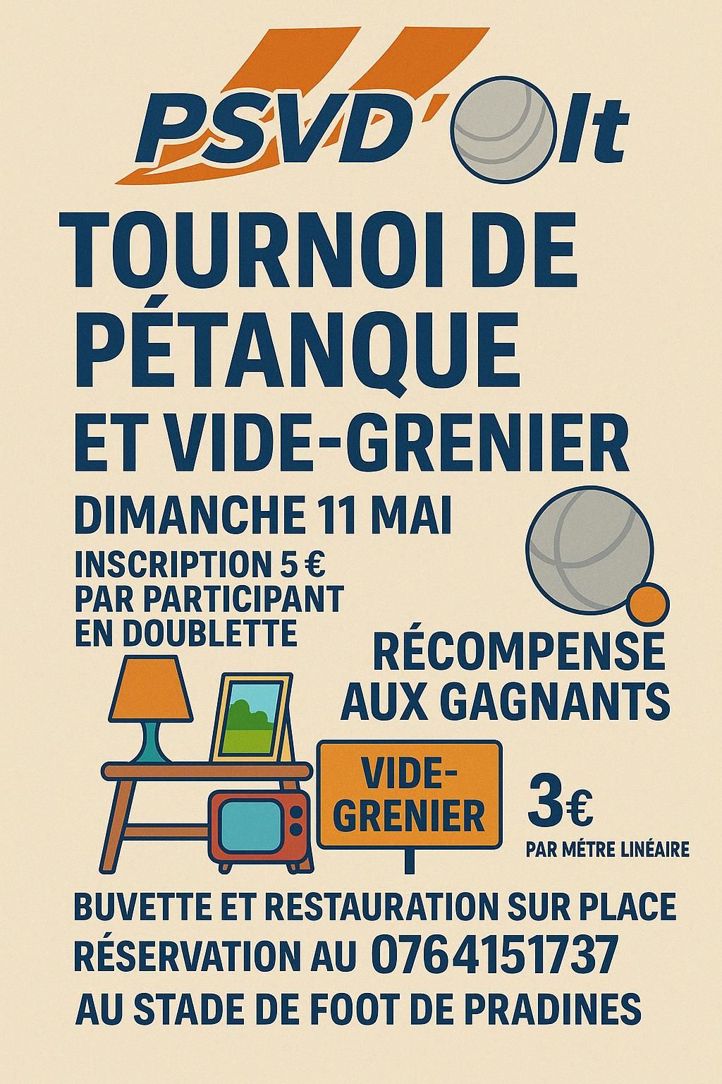 Figeac : Tournoi de pétanque et vide-greniers à Pradines