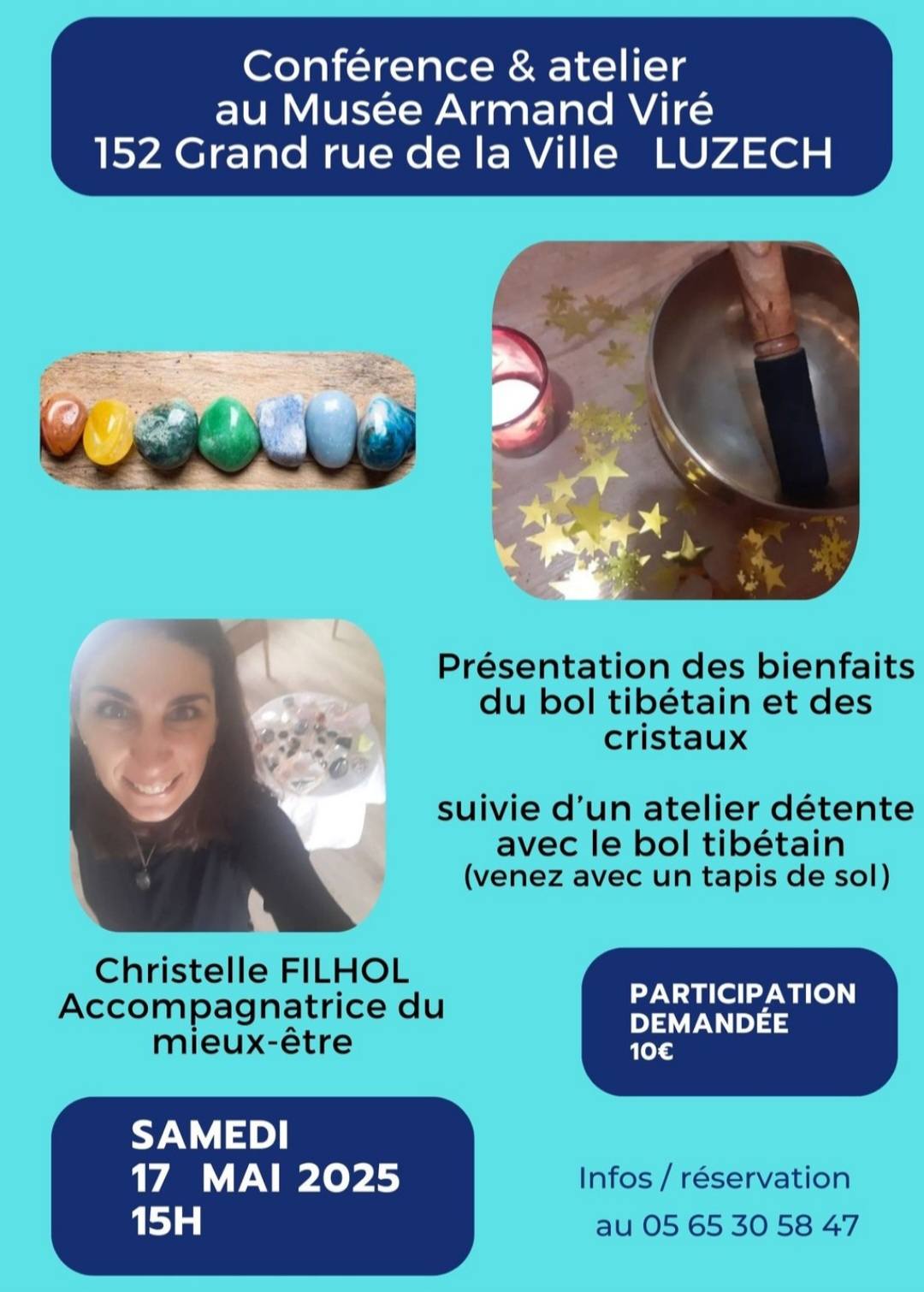 Figeac : Conférence et atelier au musée Armand Viré: présentation des bienfaits du bol tibétain