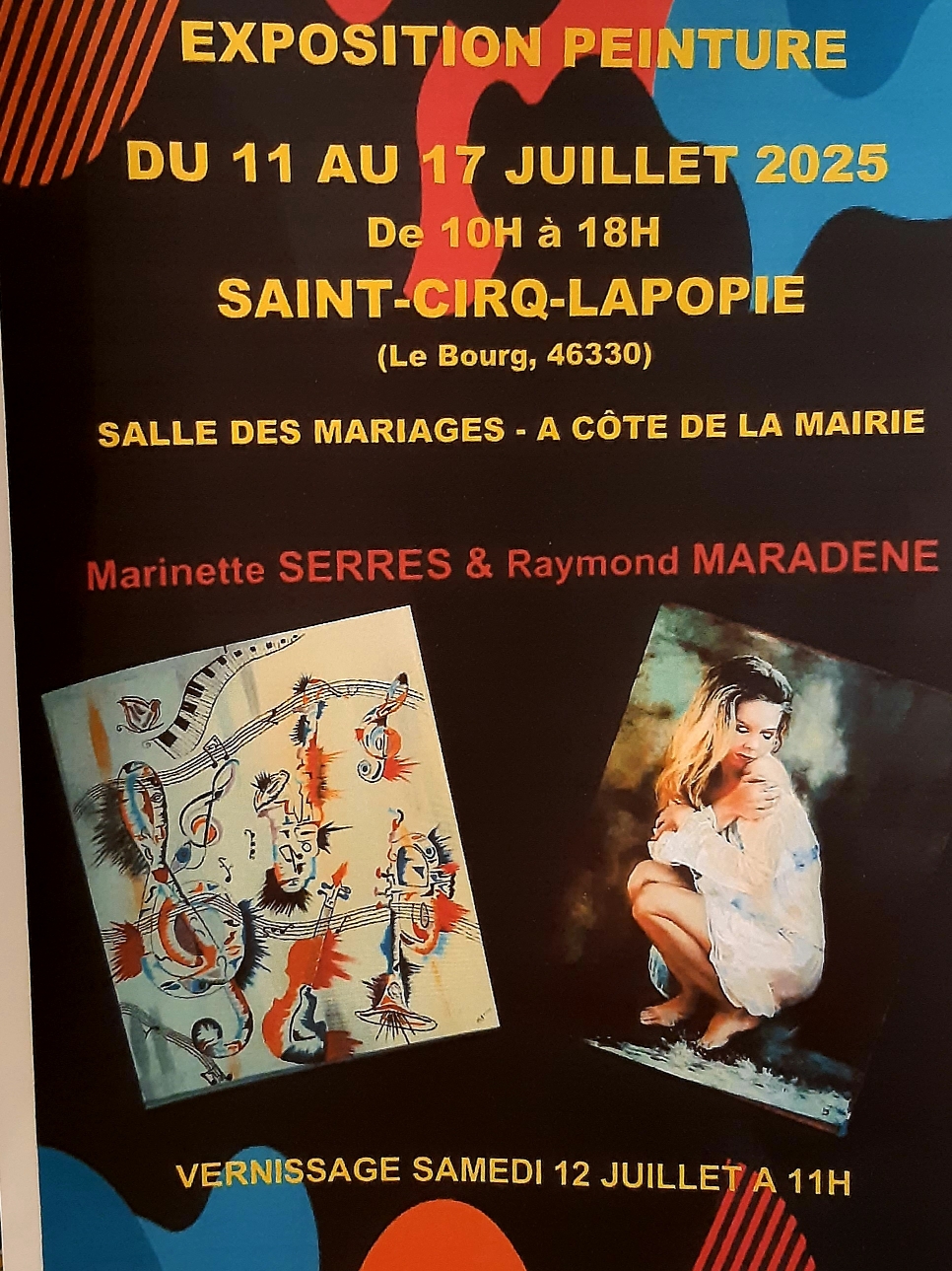 Figeac : Exposition de peinture à Saint-Cirq-Lapopie