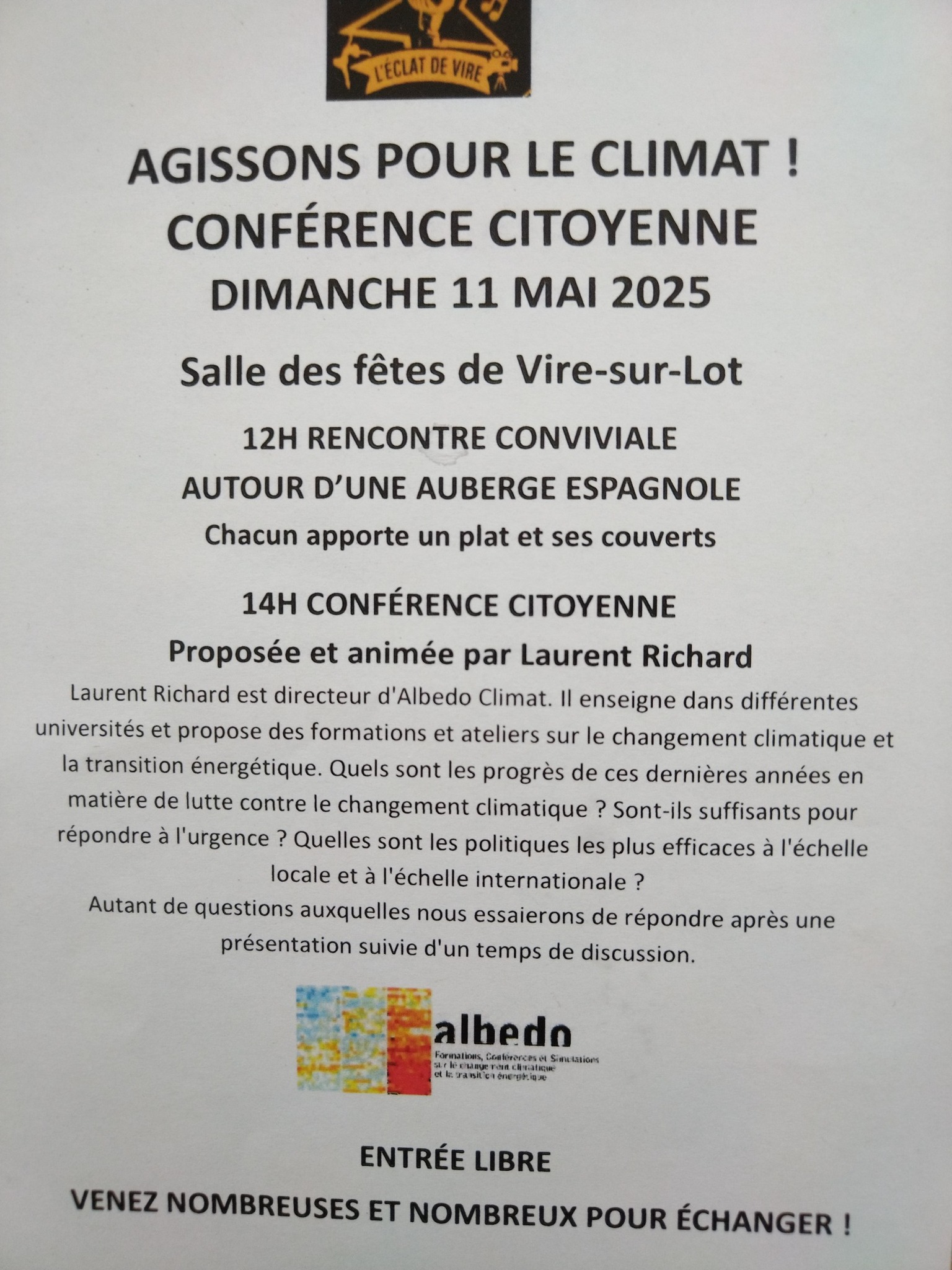 Figeac : Conférence sur le climat à Vire-sur-Lot
