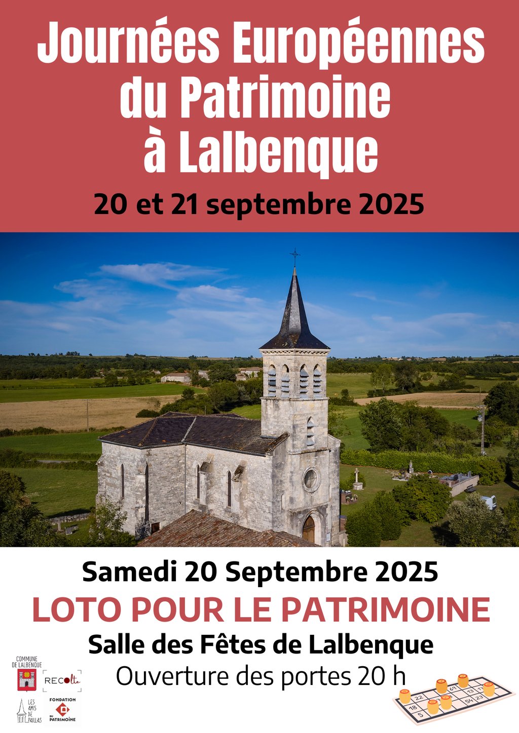 Figeac : Journées Européennes du Patrimoine 2025: Loto pour le patrimoine à Lalbenque