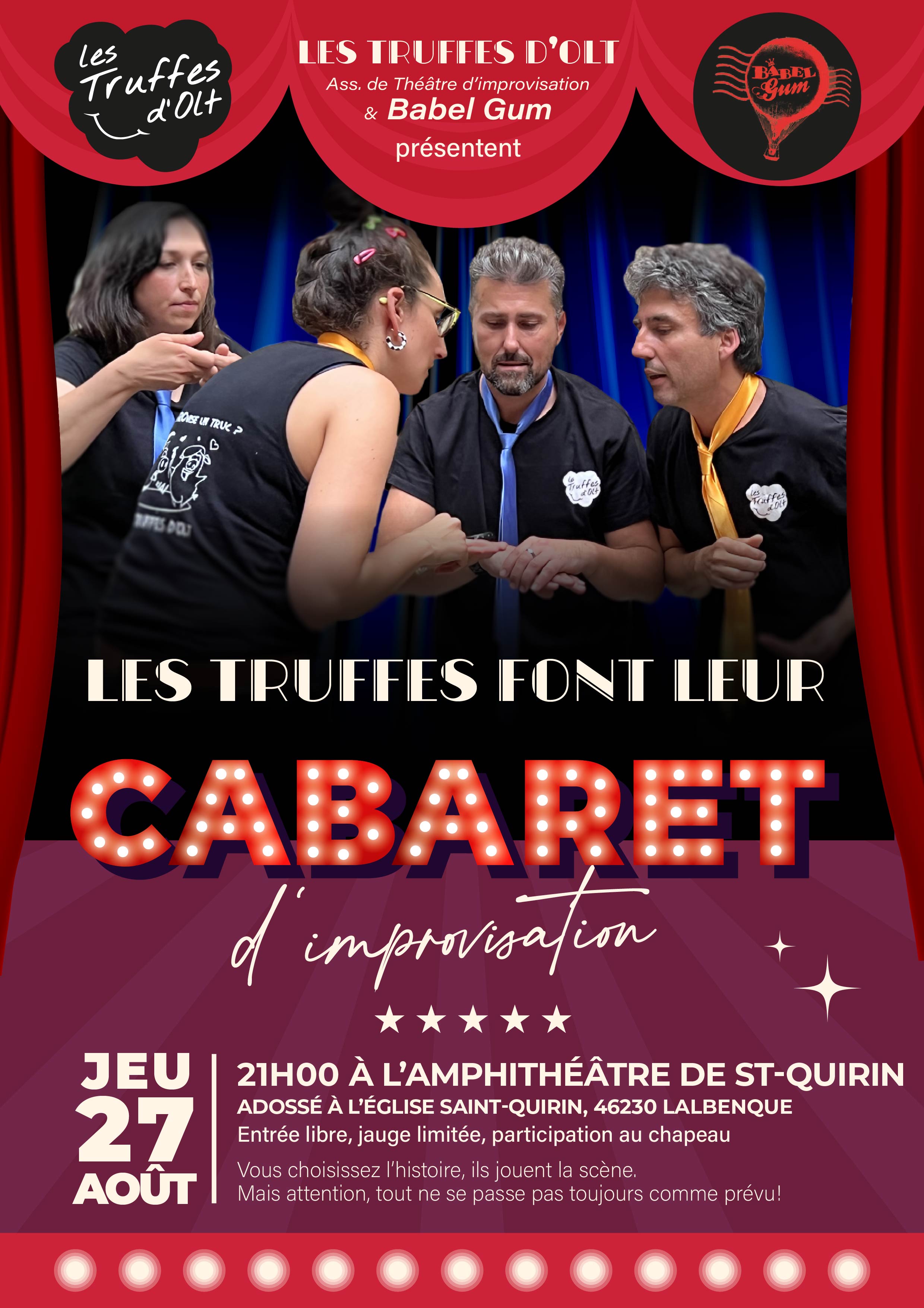 Figeac : L'Amphi de Lalbenque : Soirée de clôture avec Ren'Art et les Truffes d'Olt