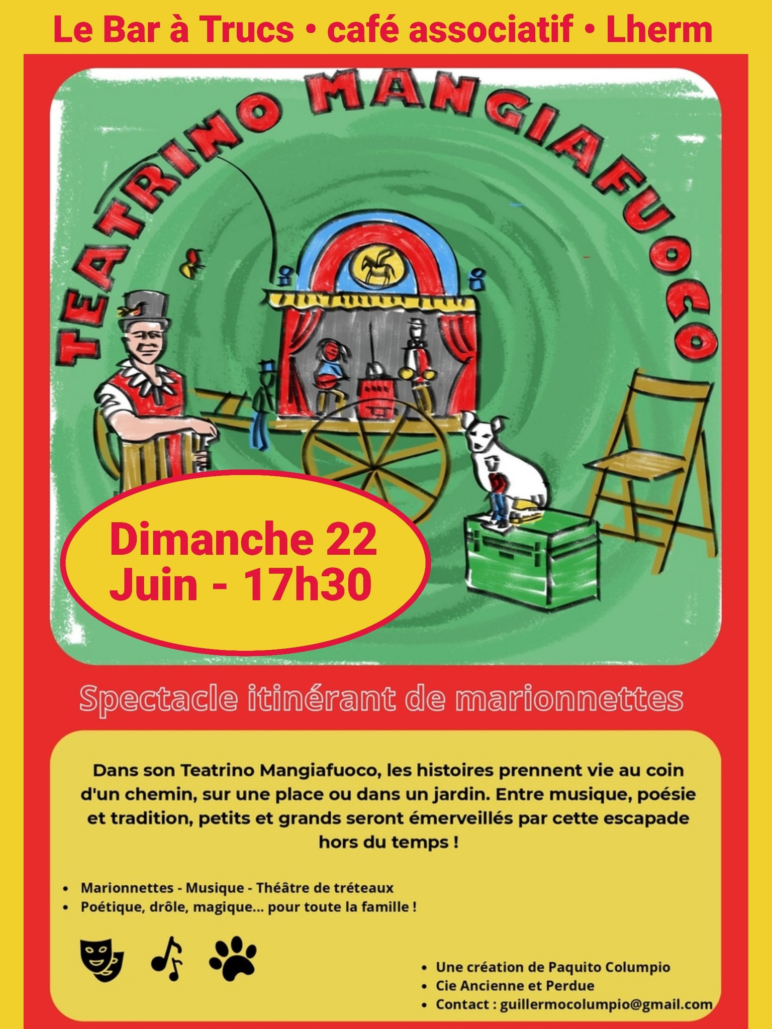 Figeac : Teatrino Mangiafuoco au Bar à Trucs