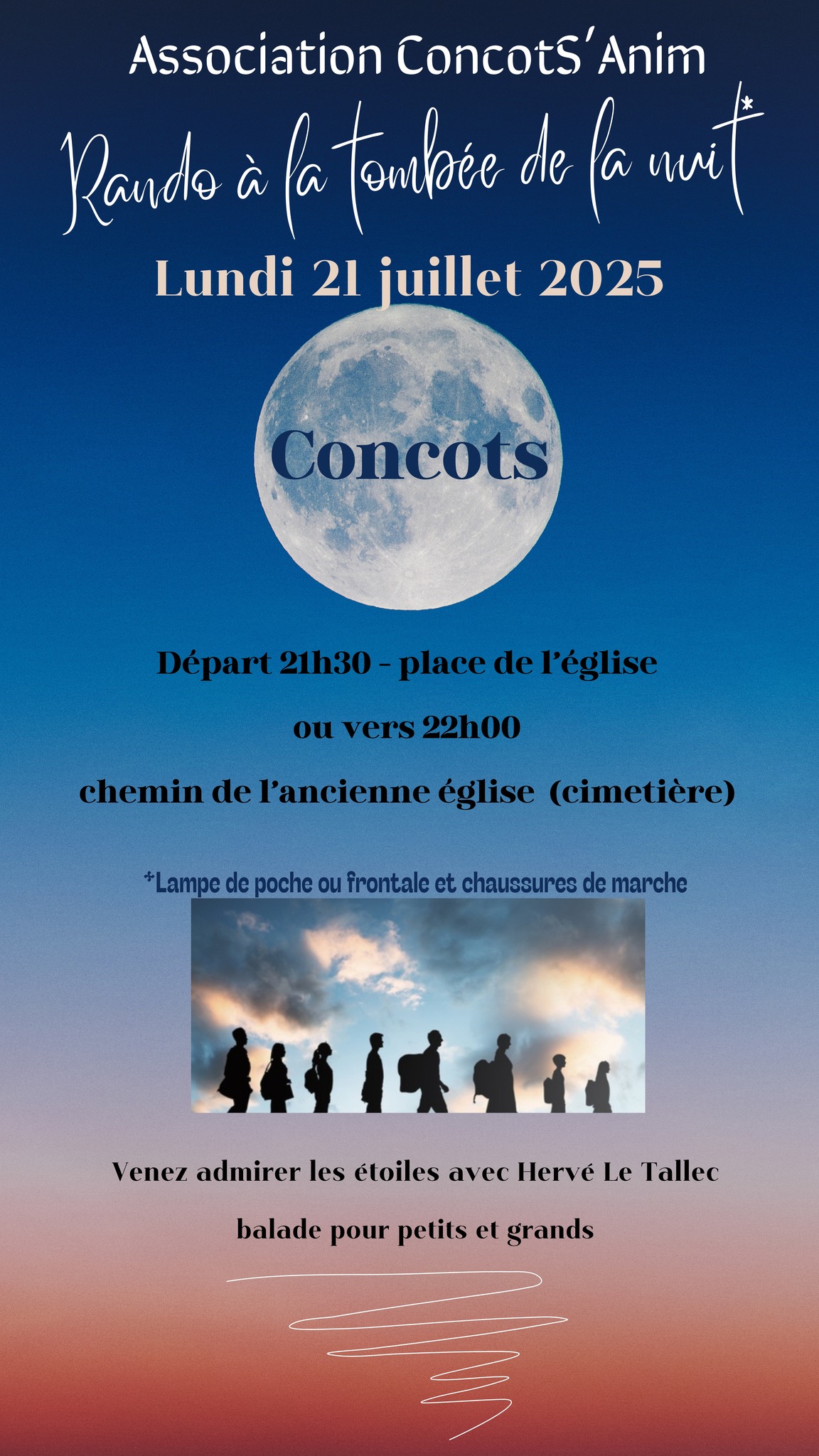 Rando nocturne à Concots