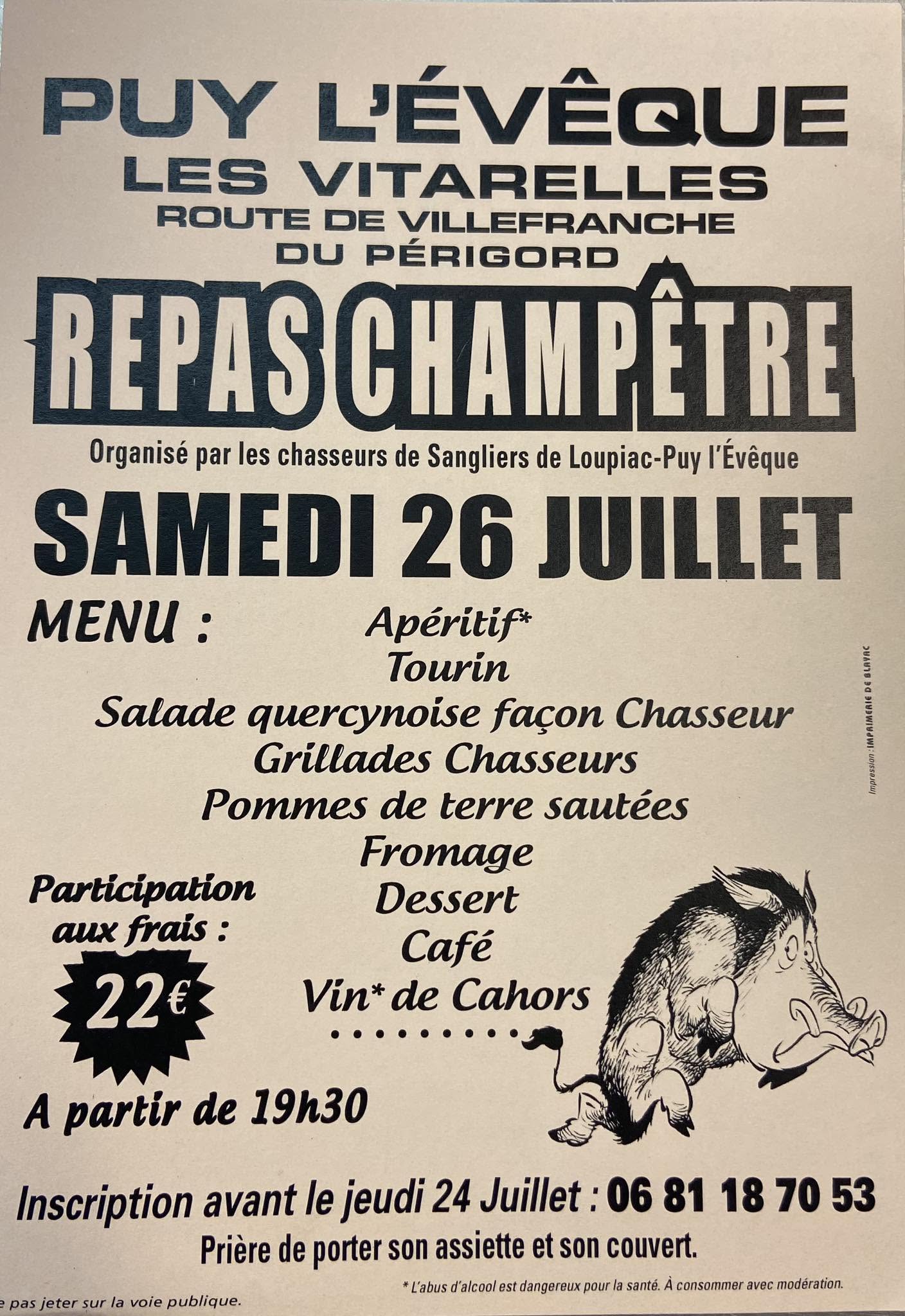 Figeac : Repas champêtre aux Vitarelles