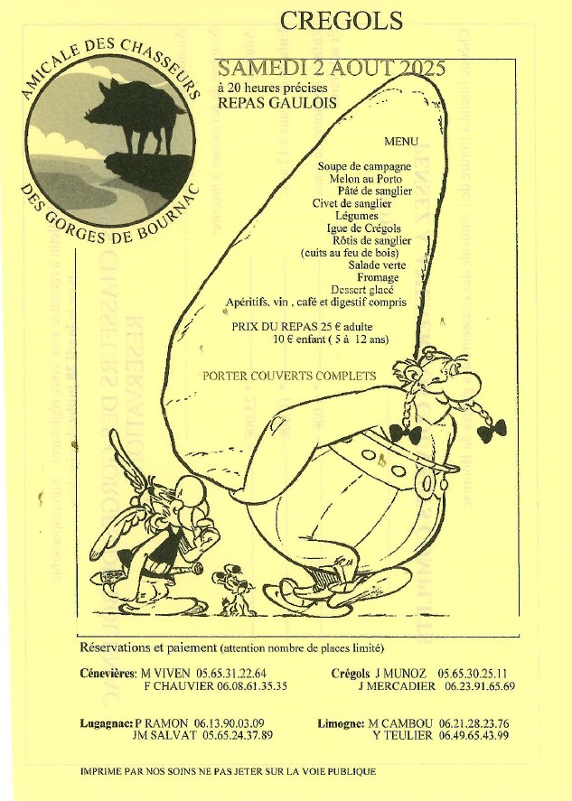 Figeac : Repas gaulois des chasseurs