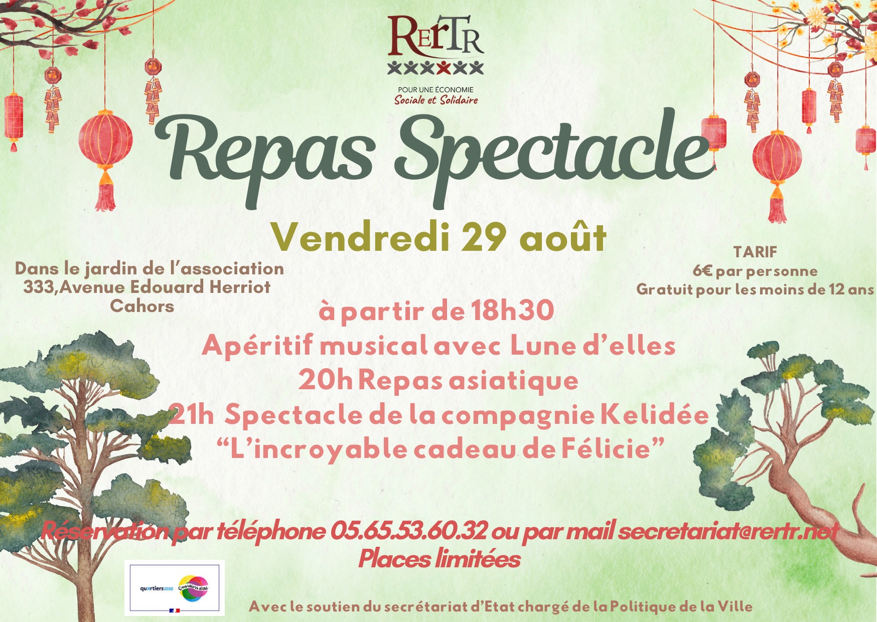 Figeac : Repas spectacle organisé par l'association RERTR