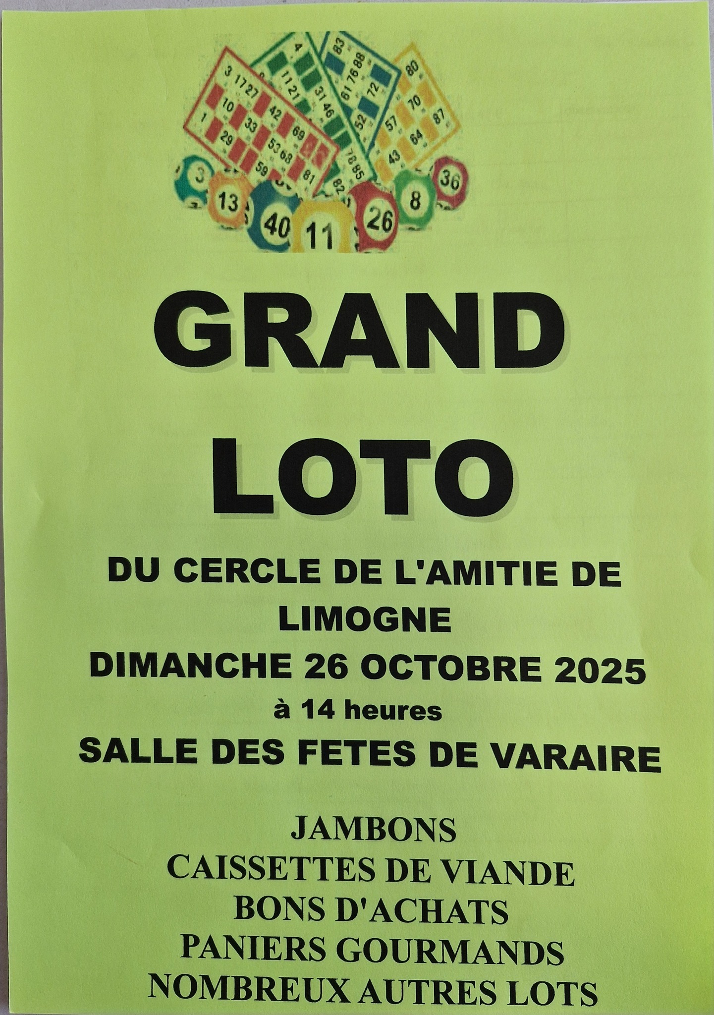 Figeac : Loto à Varaire