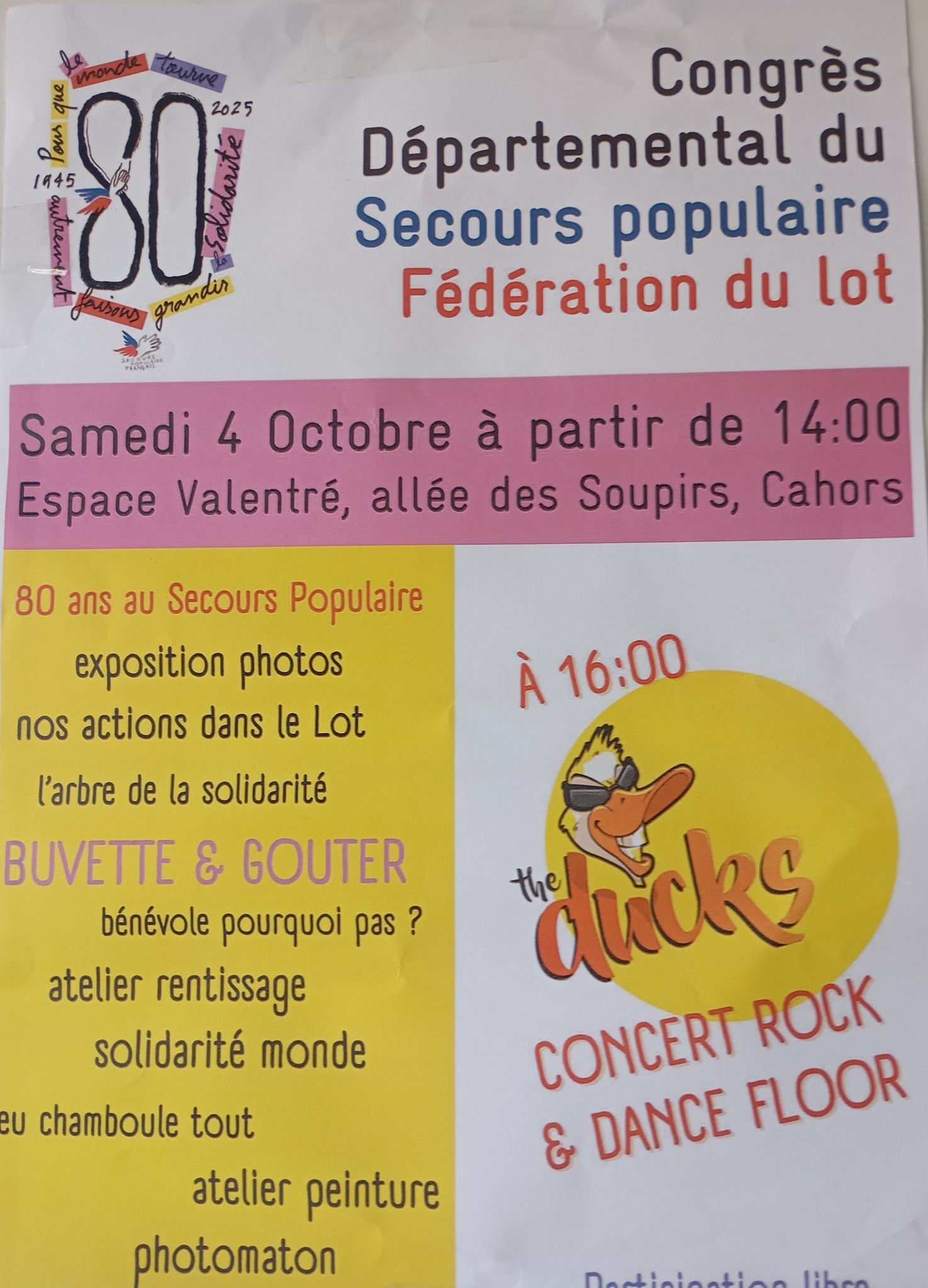 Congrès départemental du Secours Populaire du Lot