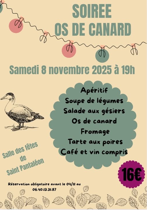 Figeac : Soirée os de canard à Saint-Pantaléon