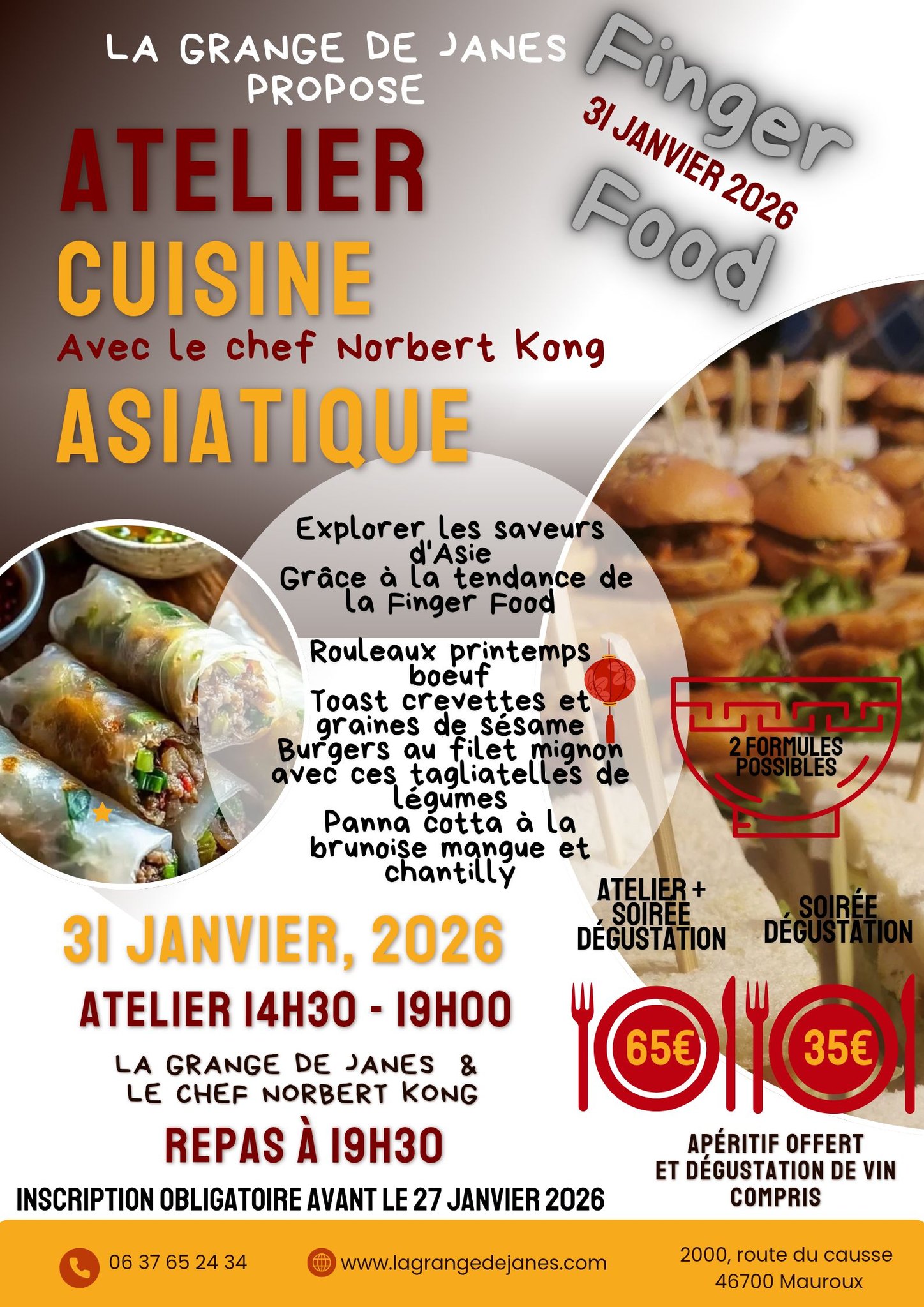 Figeac : Atelier cuisine thème finger food asiatique