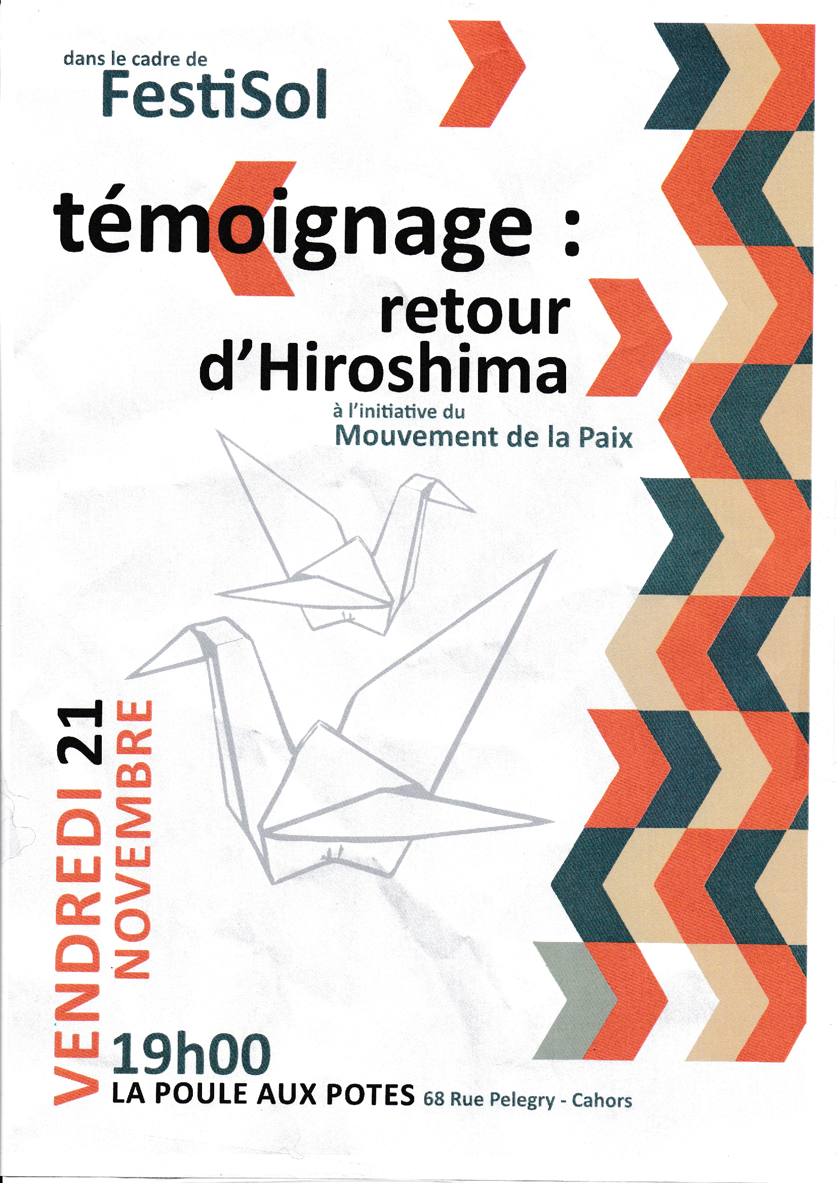 Témoignage à la Poule aux Potes: 