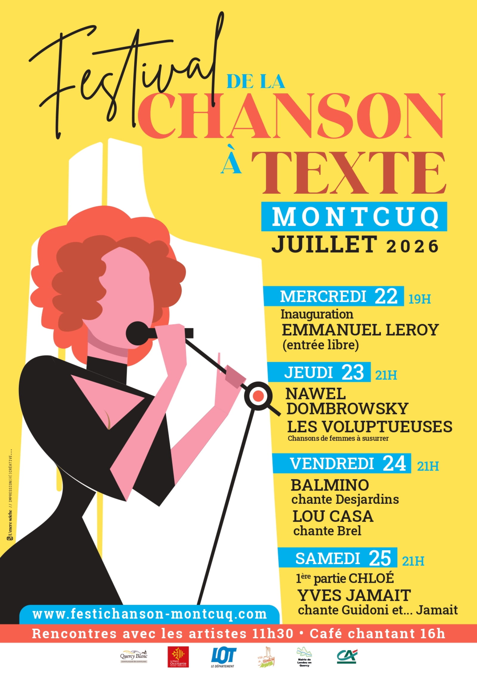 Figeac : Festival de la Chanson à Texte de Montcuq : Stéphane Balmino et Lou Casa