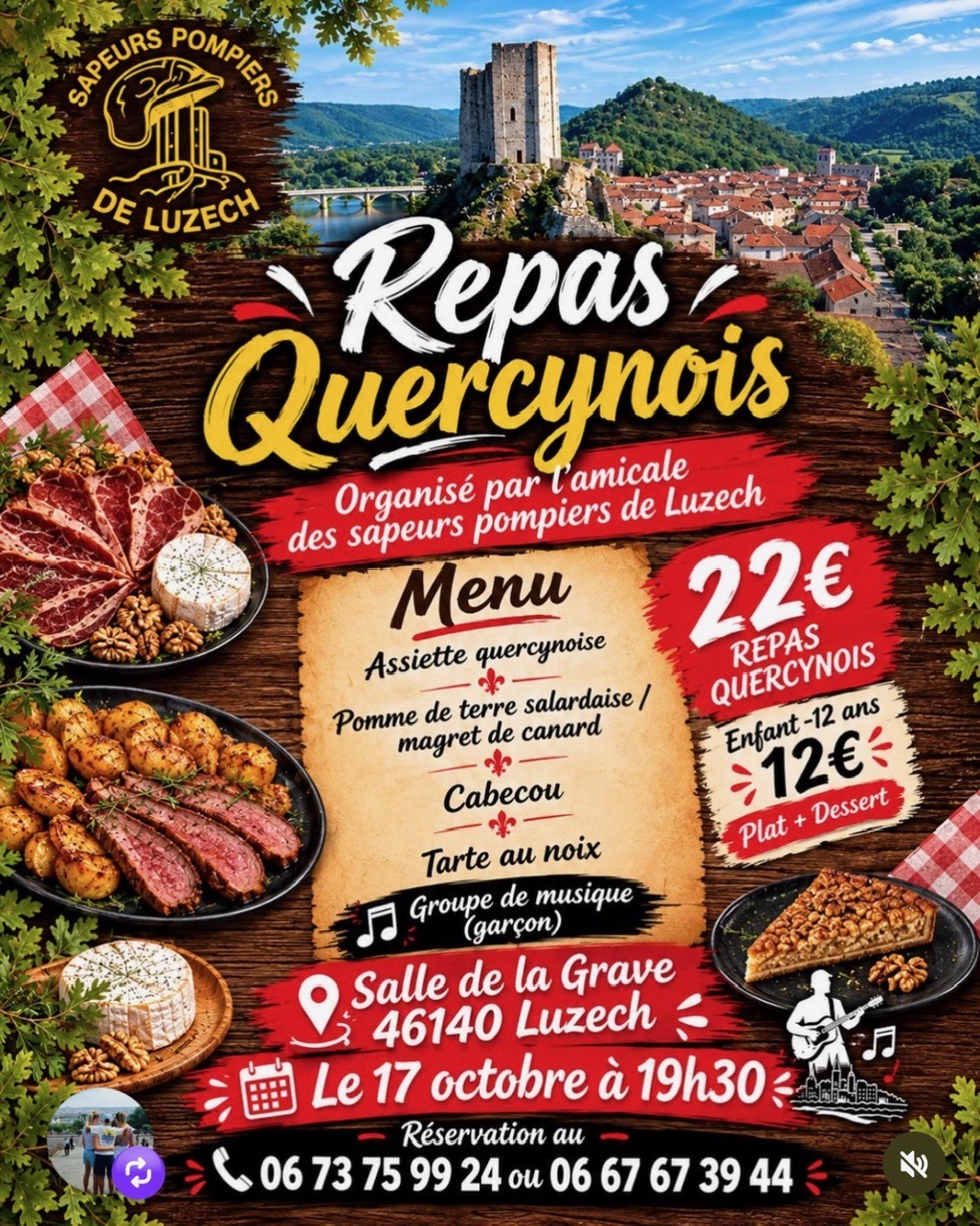 Figeac : Repas des  pompiers de Luzech