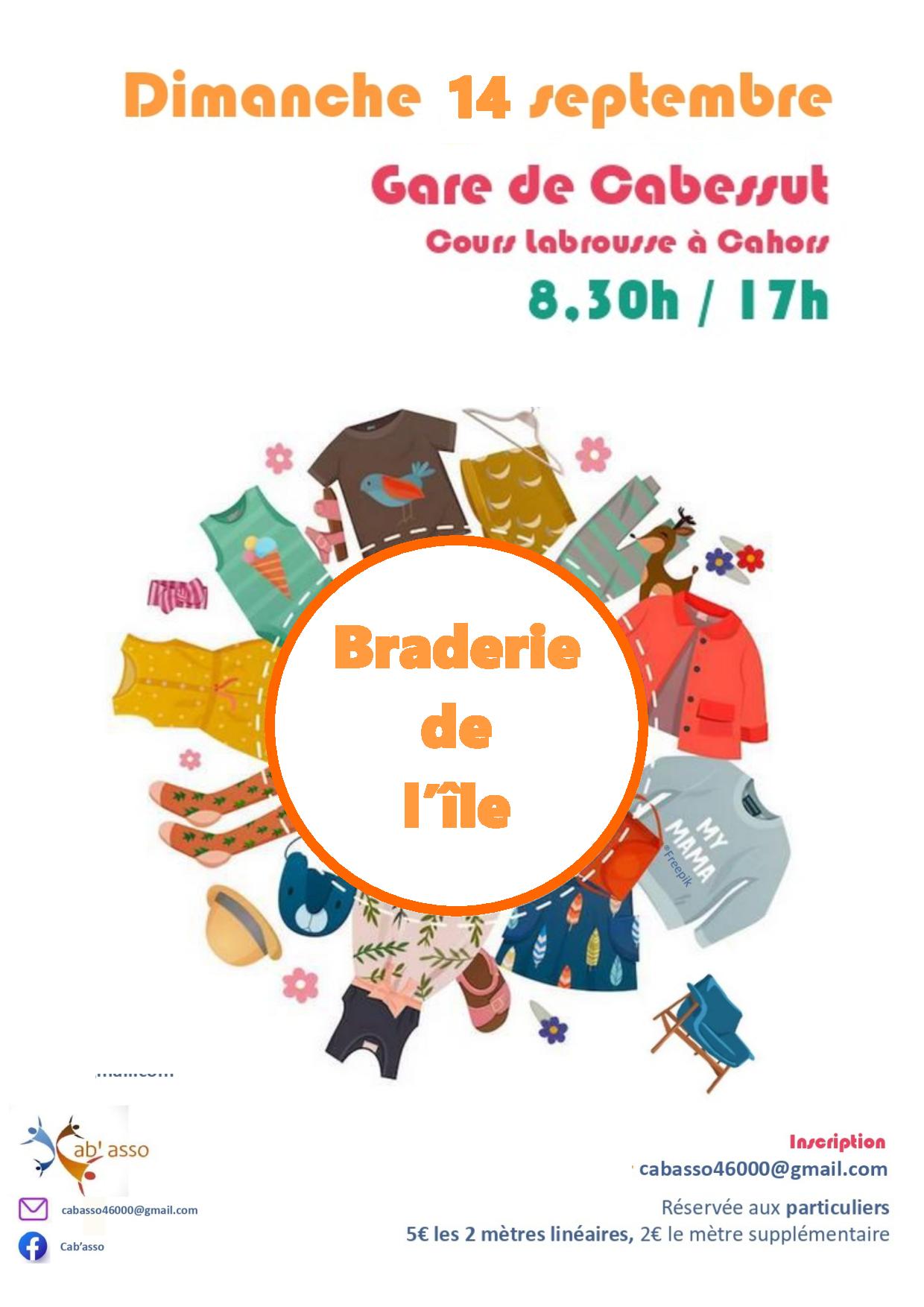 Figeac : Vide-greniers: Braderie de l'île à Cabessut (Cahors)