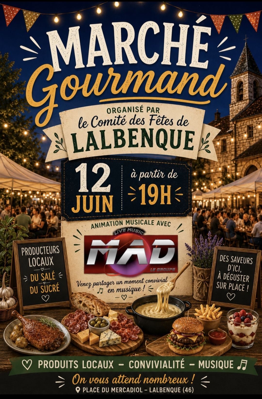 Figeac : Fête de la musique et marché gourmand à Lalbenque