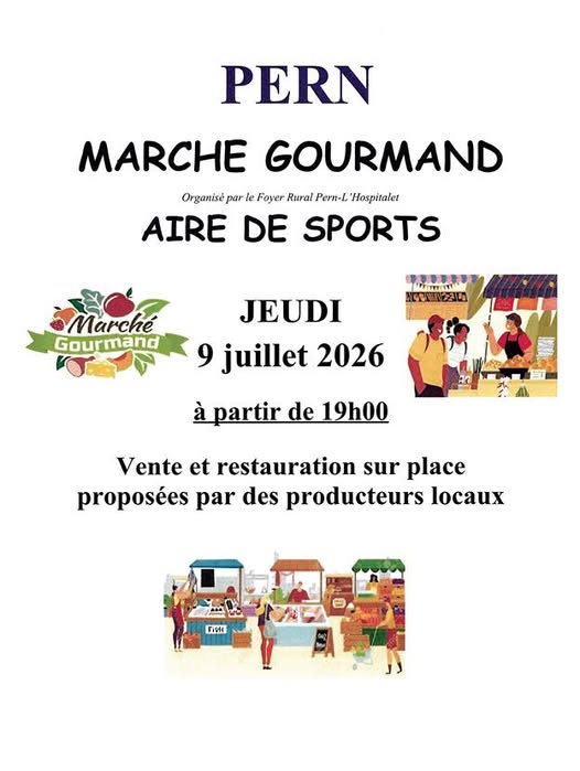 Figeac : Marché gourmand à Pern