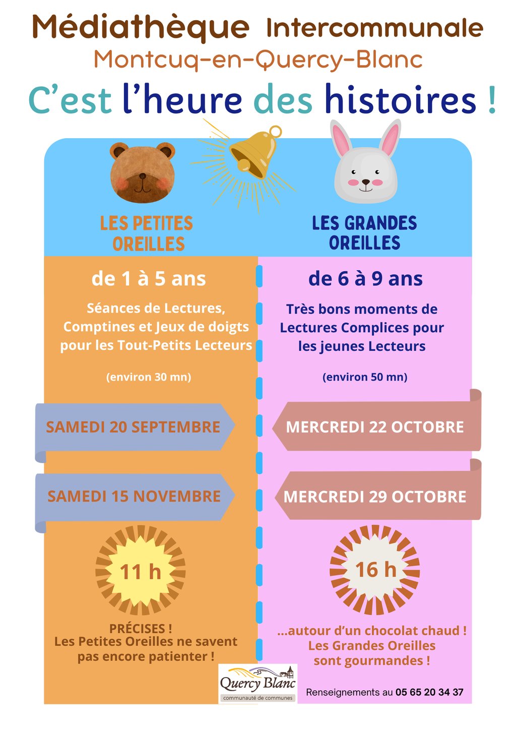 Figeac : C'est l'heure des histoires : les Petites Oreilles (1 - 5 ans)