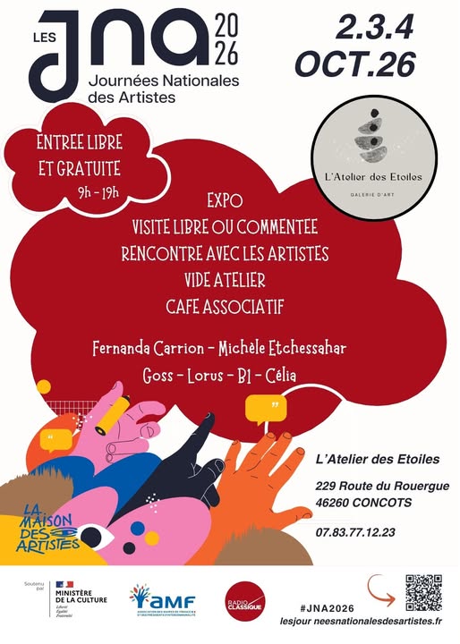Figeac : Journées Nationales des Artistes  : visite de l'Atelier des étoiles