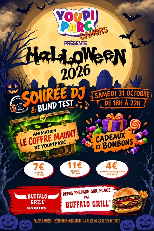 Figeac : Soirée DJ Halloween au Youpi Parc