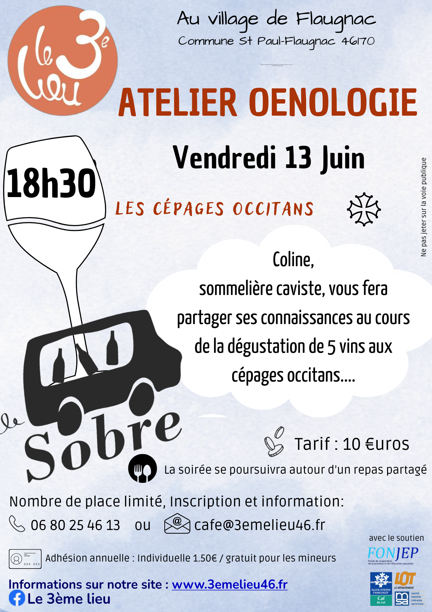 Atelier œnologie au 3ème lieu - Les cépages Occitans