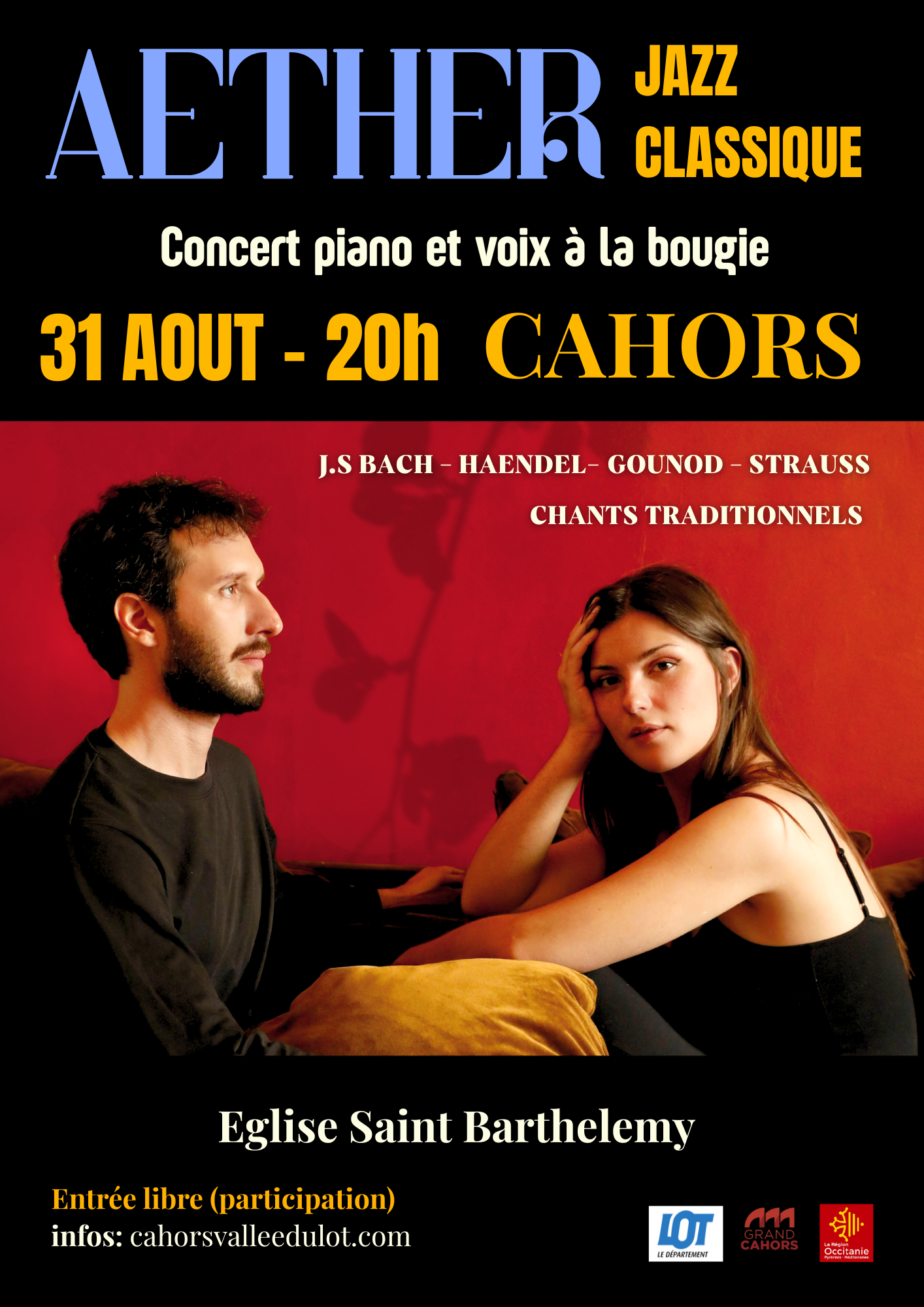 Figeac : Concert récital piano et voix à la bougie - AETHER