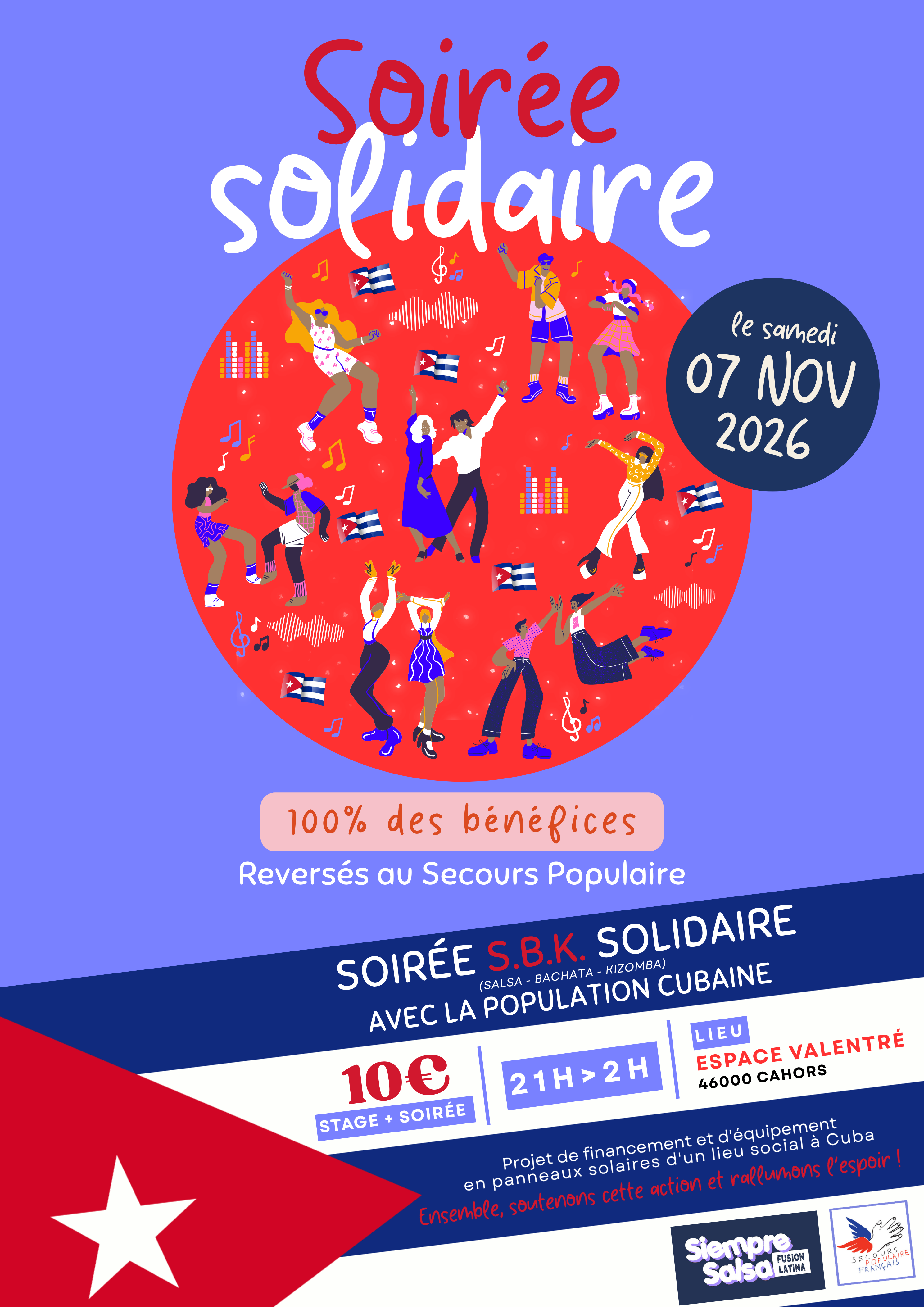 Figeac : Soirée solidaire CUBA par le Secours Populaire